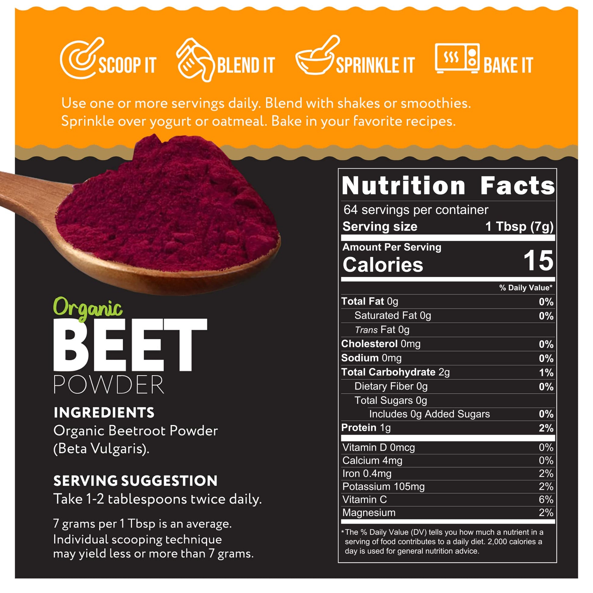 Ganic Food Organic Beetroot Powder, 16 Ounces Ganic FoodAu supplements