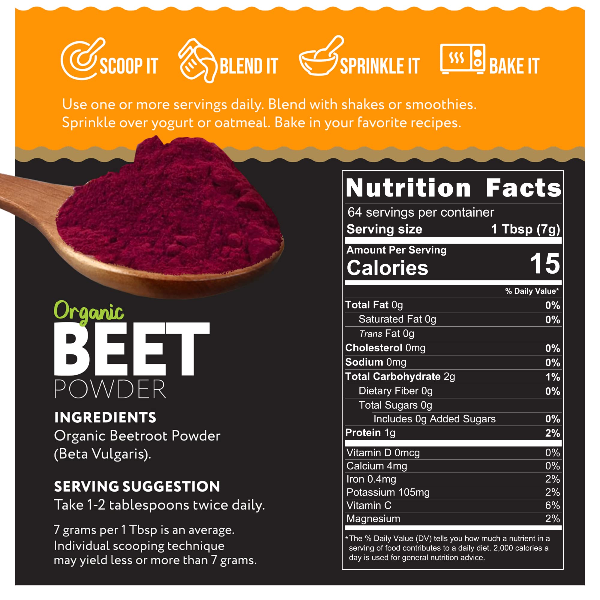 Ganic Food Organic Beetroot Powder, 16 Ounces Ganic FoodAu supplements