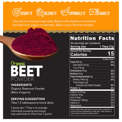 Ganic Food Organic Beetroot Powder, 16 Ounces Ganic FoodUS supplements