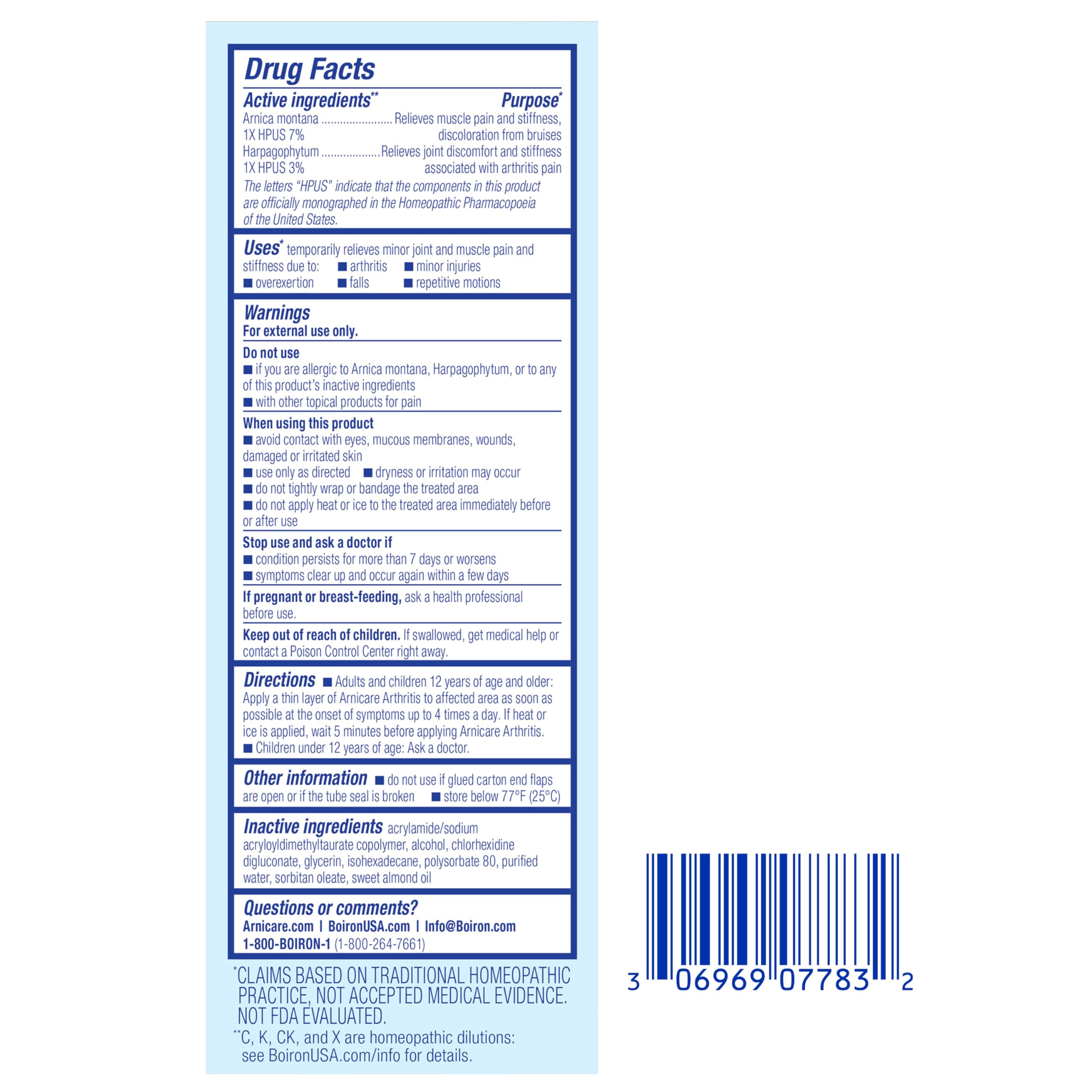 Boiron Arnicare Arthritis Cream Pump for Pain Relief of Knees, Hands, Wrists, Elbows, Joints & Muscles – Quickly Absorbed & Fragrance-Free – 4.2 oz BoironAu supplements