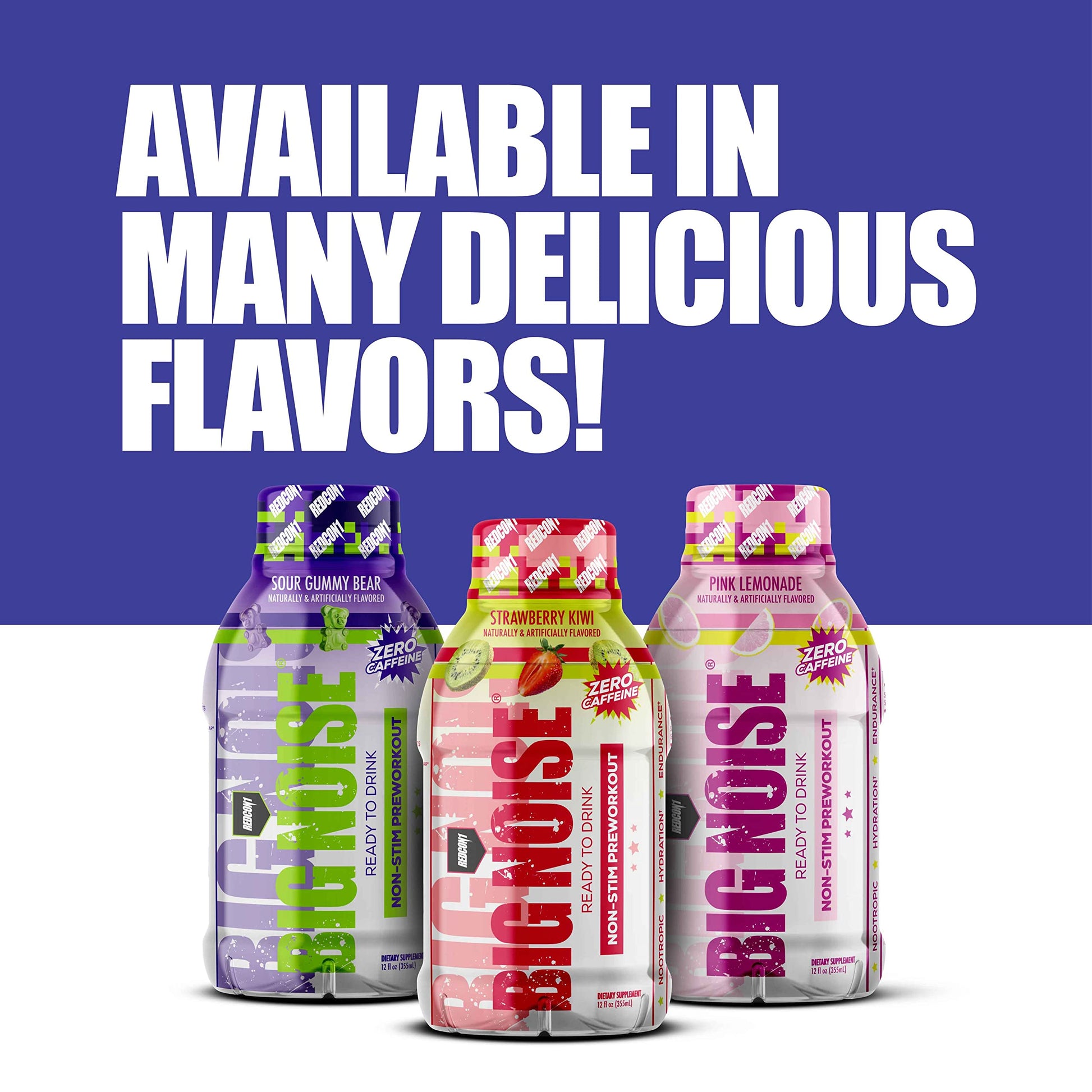 REDCON1 Big Noise RTD Pre Workout Drink, Rainbow Candy - Caffeine-Free Ready-to-Drink REDCON1Au supplements