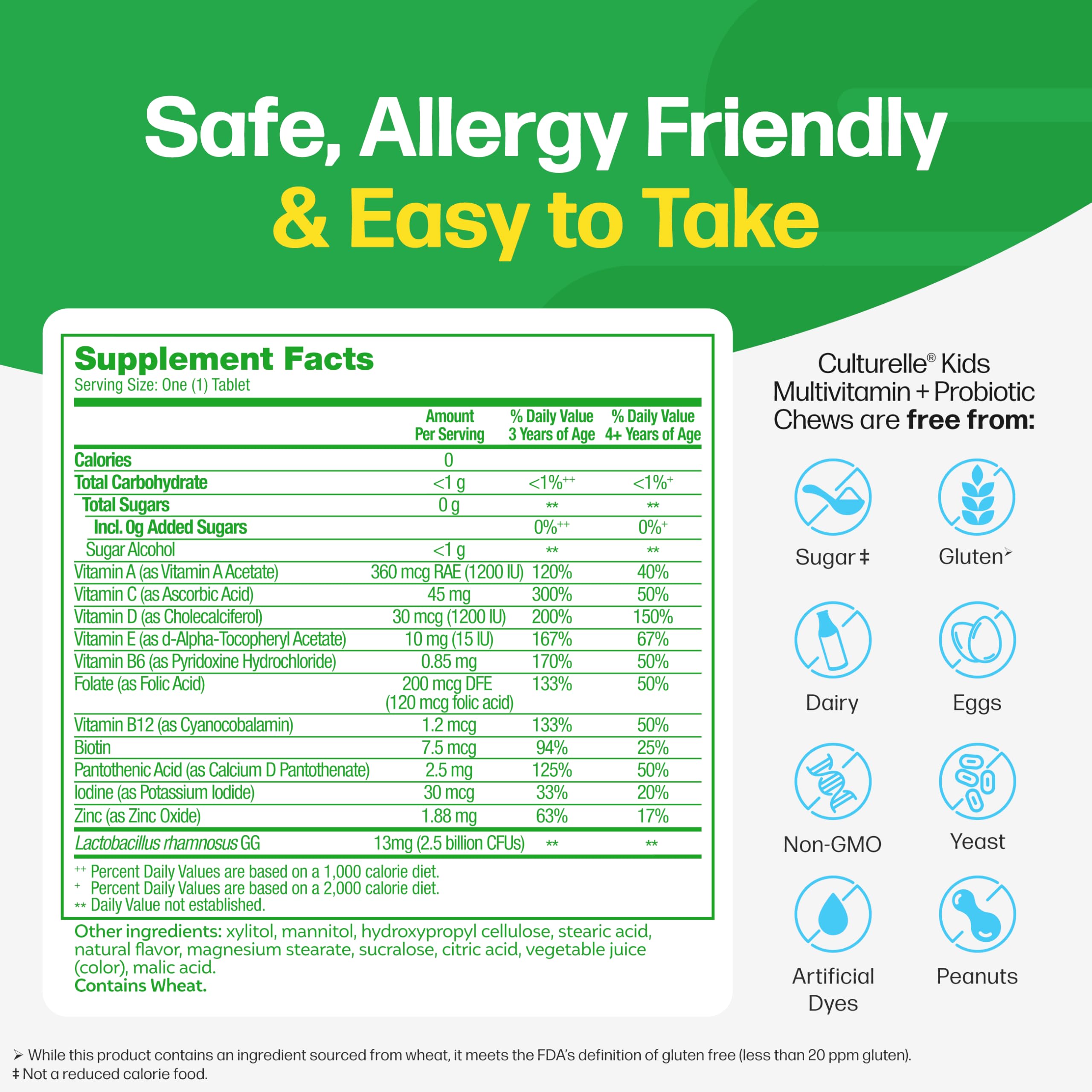 Culturelle Kids Complete Chewable Multivitamin + Probiotic For Kids, Ages 3+, 50 Count, Digestive Health, Oral Health & Immune Support CulturelleAu supplements