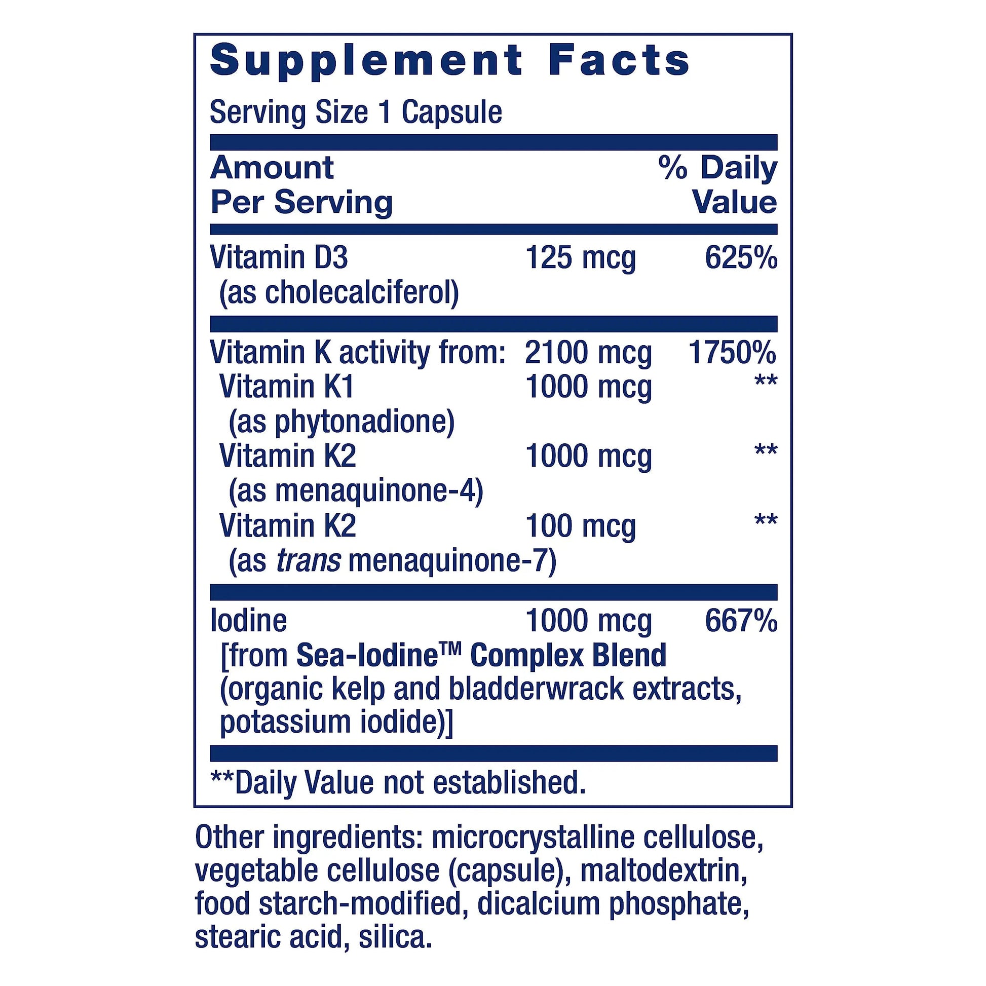 Life Extension One-Per-Day Multivitamin – Packed with Over 25 Vitamins, Minerals & Plant Extracts & Vitamins D and K with Sea-Iodine, Vitamin D3, Vitamin K1 and K2, Iodine Life ExtensionAu supplements