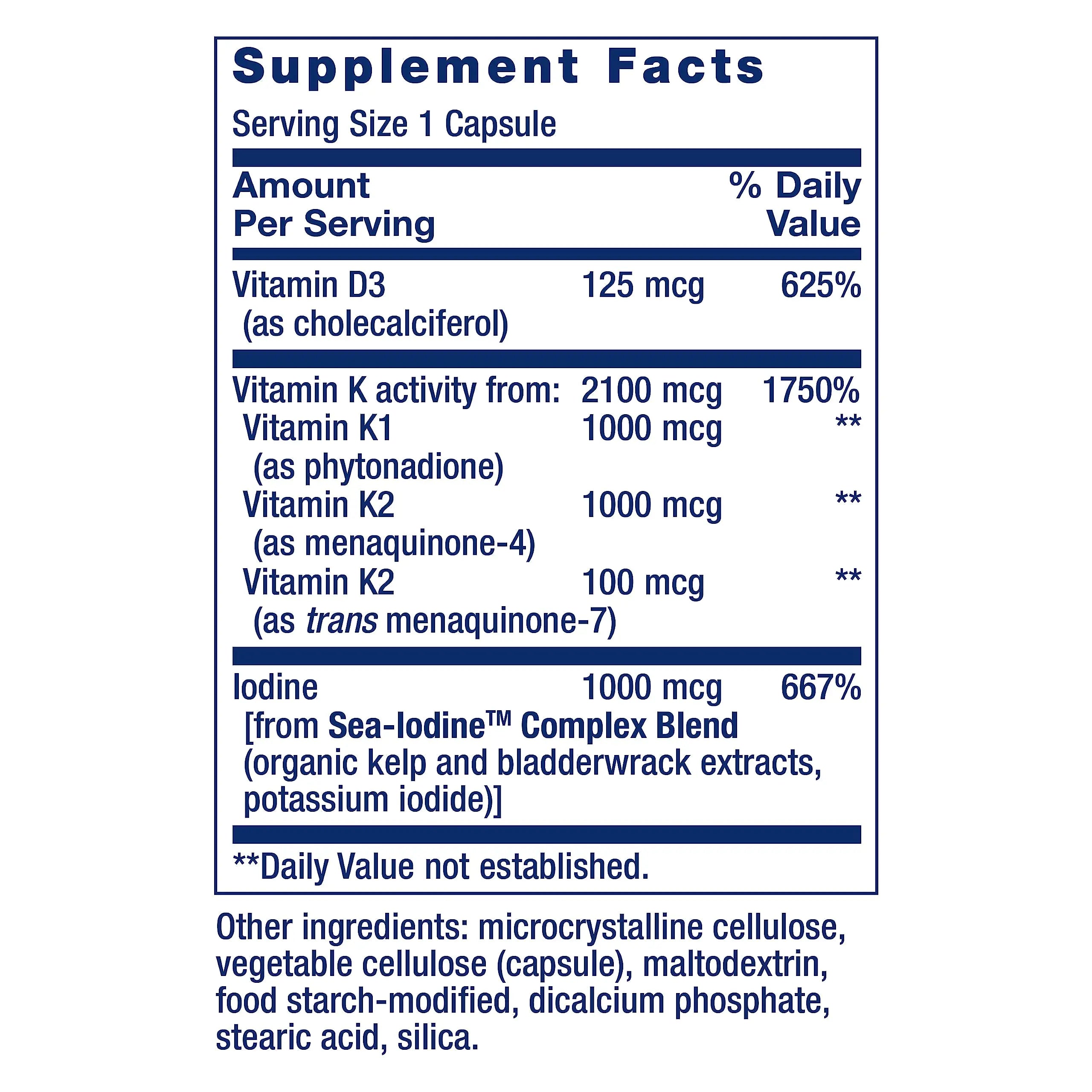 Life Extension One-Per-Day Multivitamin – Packed with Over 25 Vitamins, Minerals & Plant Extracts & Vitamins D and K with Sea-Iodine, Vitamin D3, Vitamin K1 and K2, Iodine Life ExtensionAu supplements