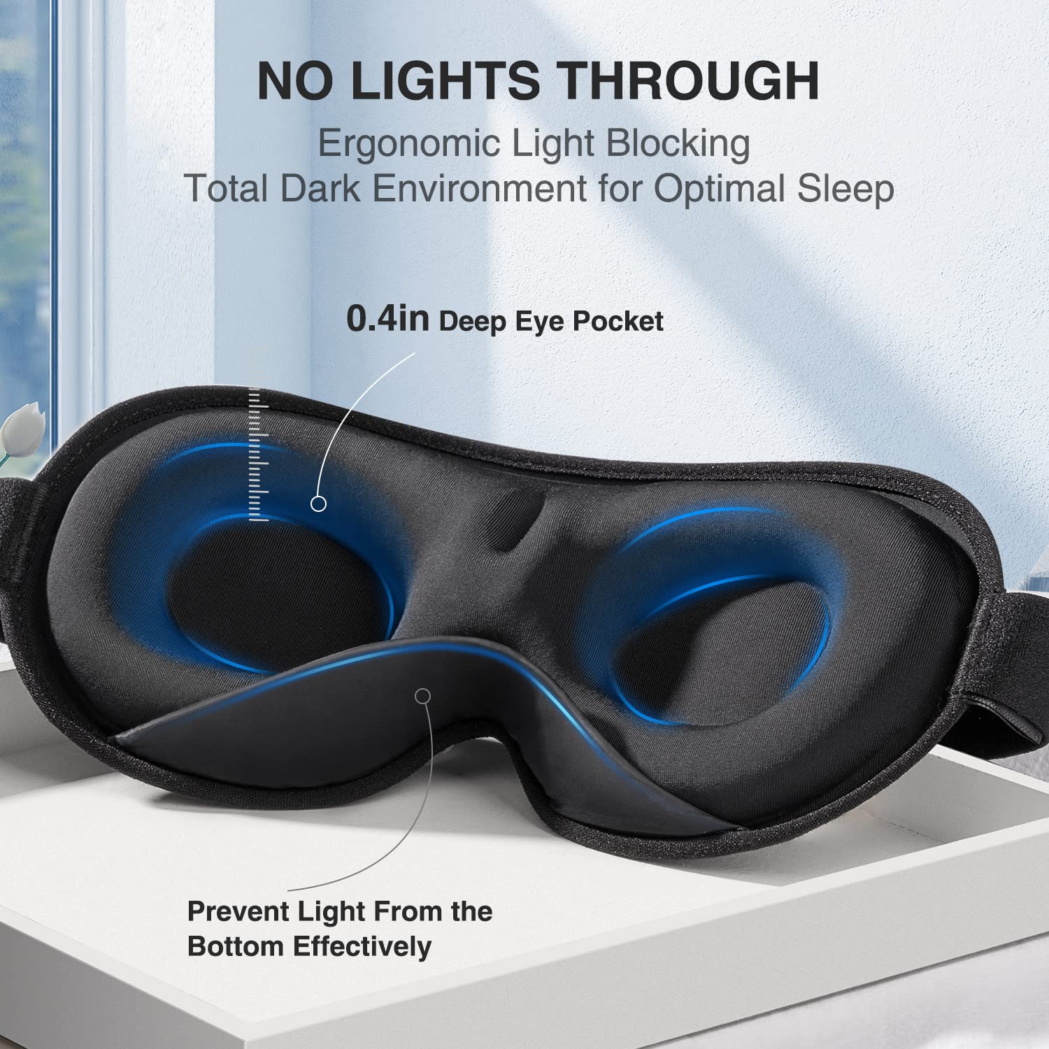 YFONG Weighted Sleep Mask, Women Men 3D Eye Mask Blocking Lights YFONGUS supplements