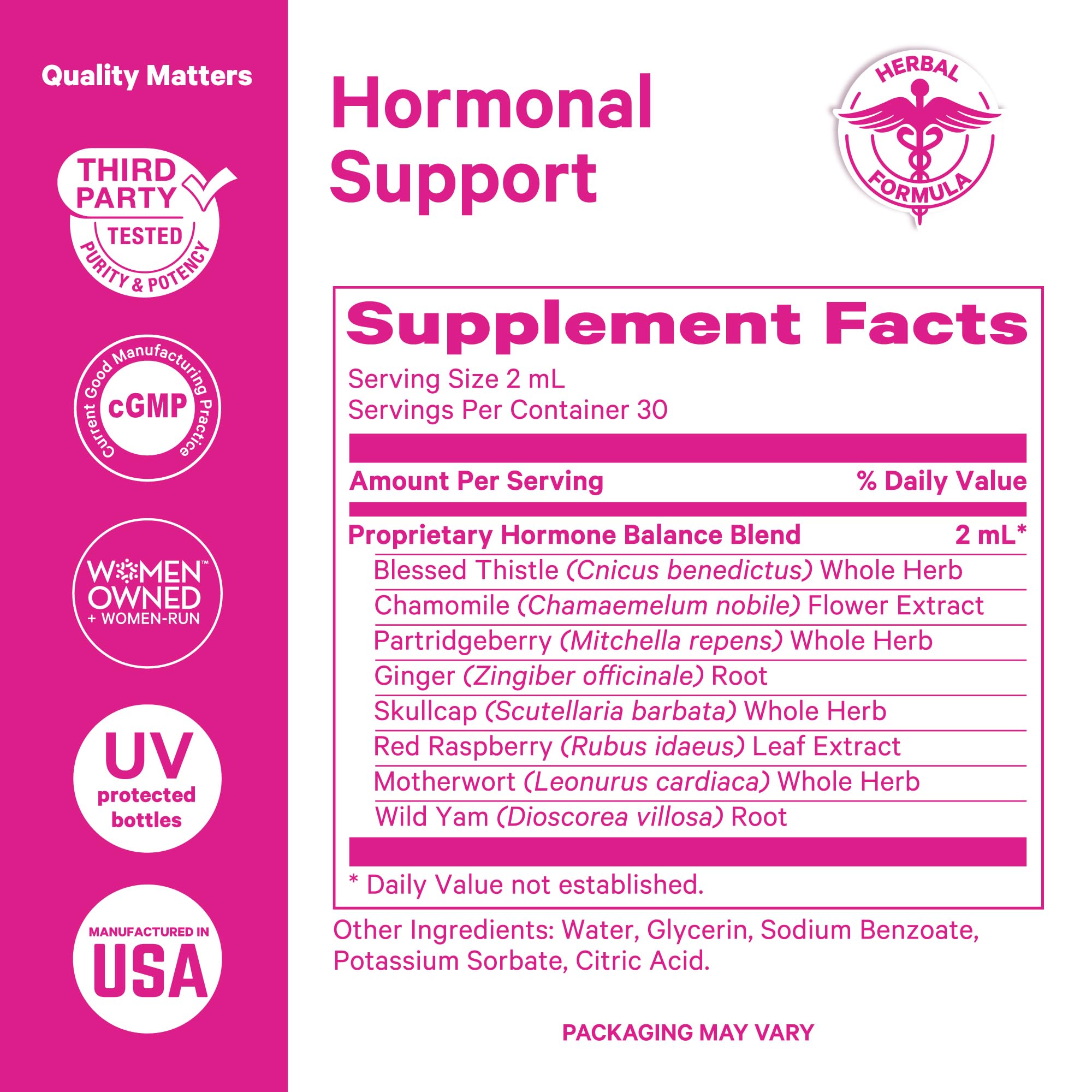 Pink Stork Hormone Balance Drops for Women - Supports Hormonal Health, PMS, Perimenopause & Mood, with Red Raspberry Leaf & Wild Yam - Liquid Supplement - Vegan, 2oz, 30 Servings Pink StorkAu supplements