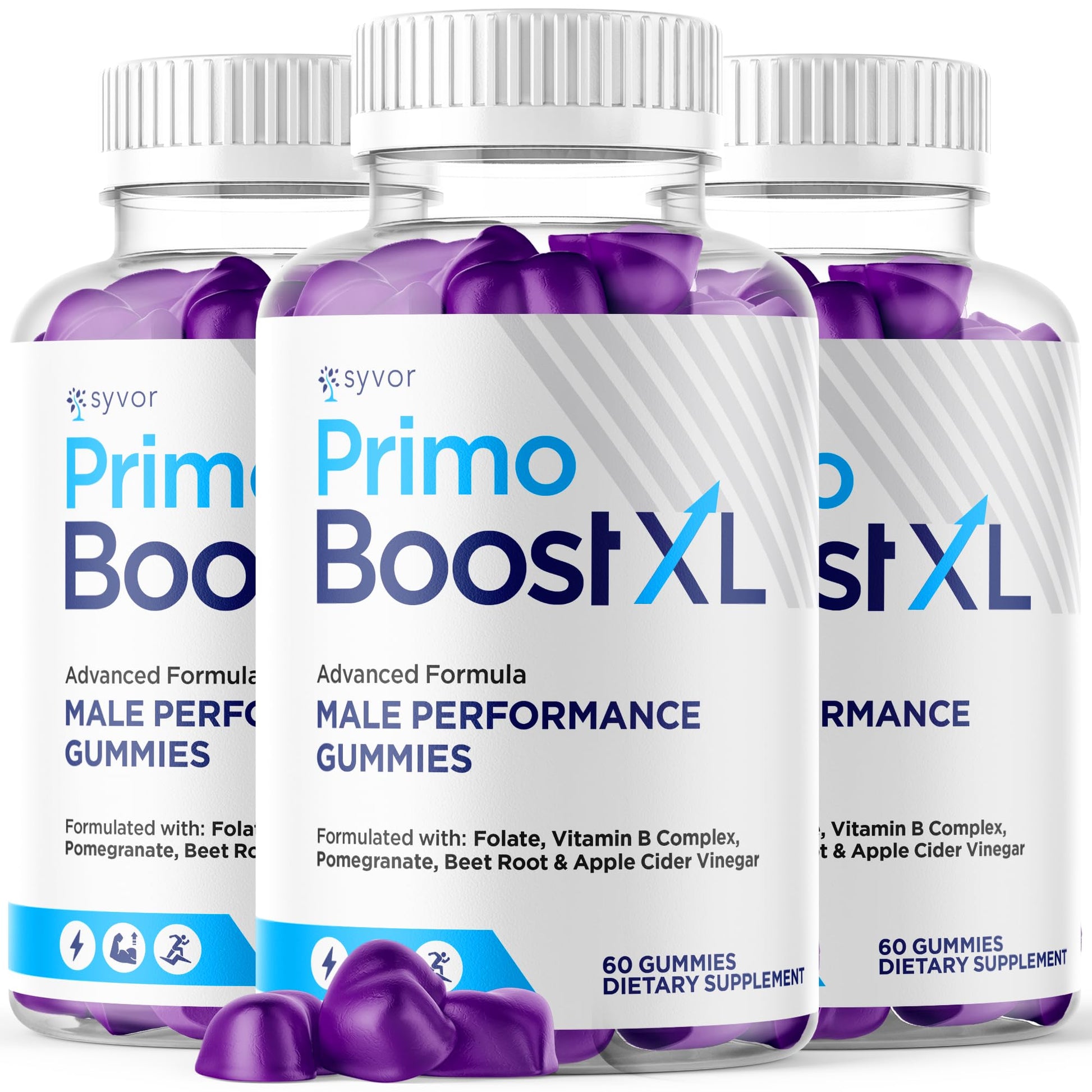 (3 Pack) Primo Boost XL Gummies, Official Primo Boost XL Gummys with All Natural Ingredients, Advanced PrimoBoost Health & Wellness Formula with Max Strength Active Lifestyle Vitamins (180 Gummies) SyvorAu supplements