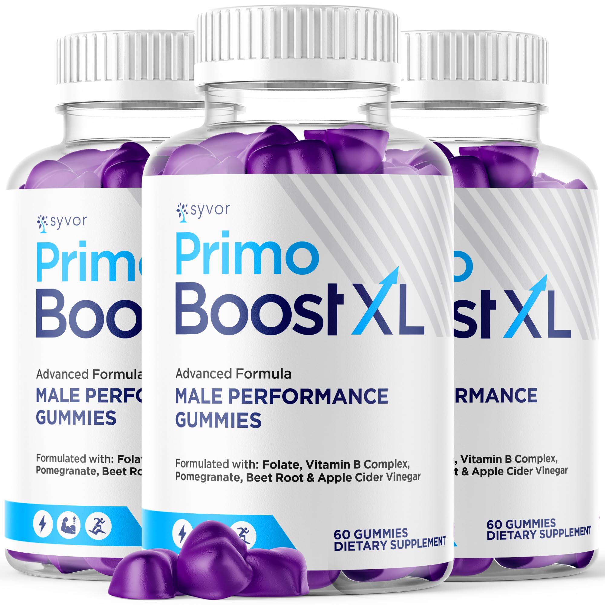 (3 Pack) Primo Boost XL Gummies, Official Primo Boost XL Gummys with All Natural Ingredients, Advanced PrimoBoost Health & Wellness Formula with Max Strength Active Lifestyle Vitamins (180 Gummies) SyvorAu supplements
