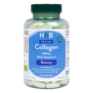Holland & Barrett Bovine Collagen Tablet 3000mg - Type I Collagen Peptides - Hydrolysed Collagen with Vitamin C - Hair, Skin & Nails Holland & BarrettAu supplements