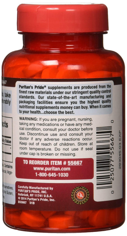 Puritan's Pride Apple Cider Vinegar 600 mg Tablets, 200 Count (Packing May Vary) Puritan's PrideUS supplements