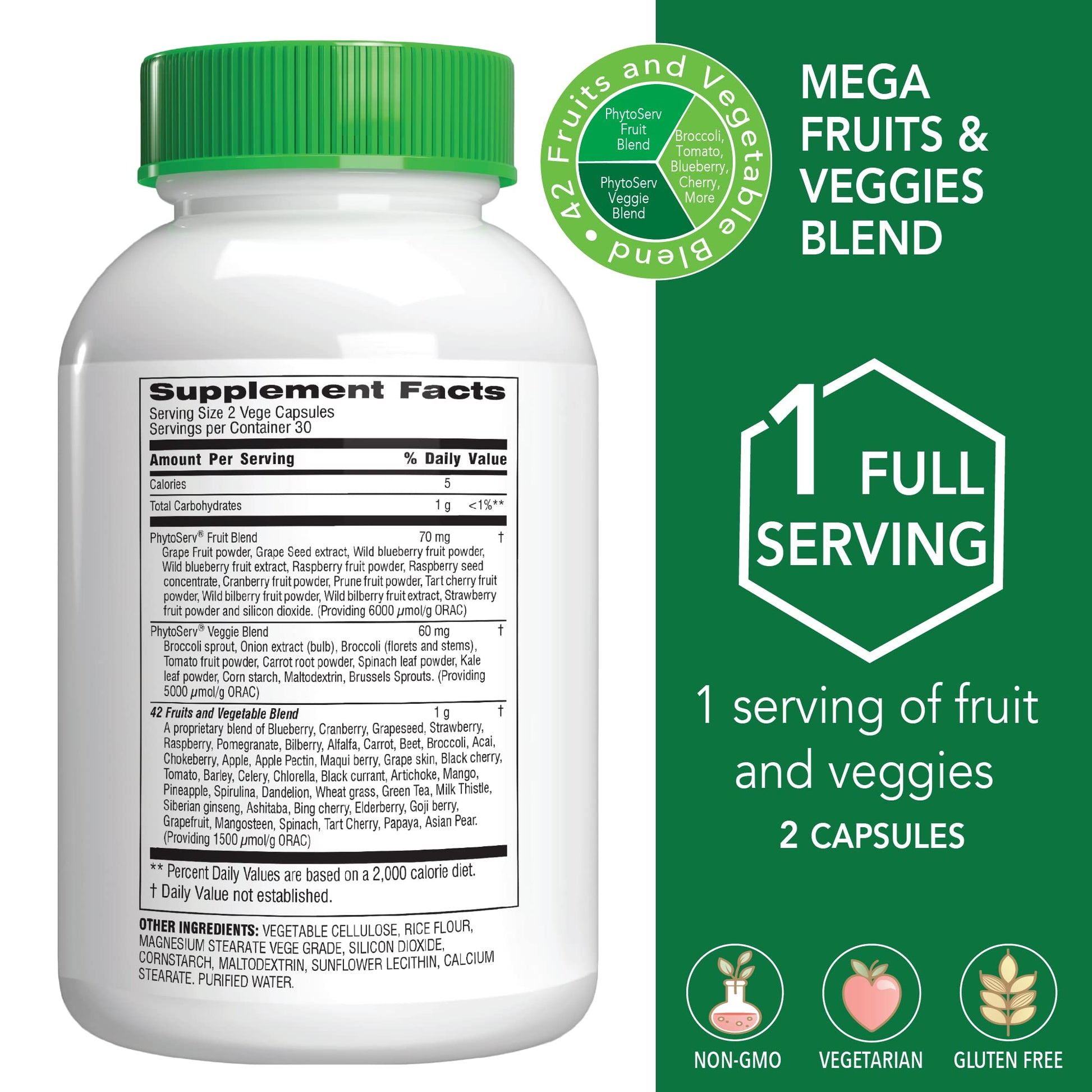Botanic Choice Mega Fruits and Veggies Blend (60 Capsules) + Prostate 9 Complex (30 Softgels) Bundle - Energy Balance & Superfood Supplement + Urinary Flow & Cellular Health Botanic ChoiceAu supplements