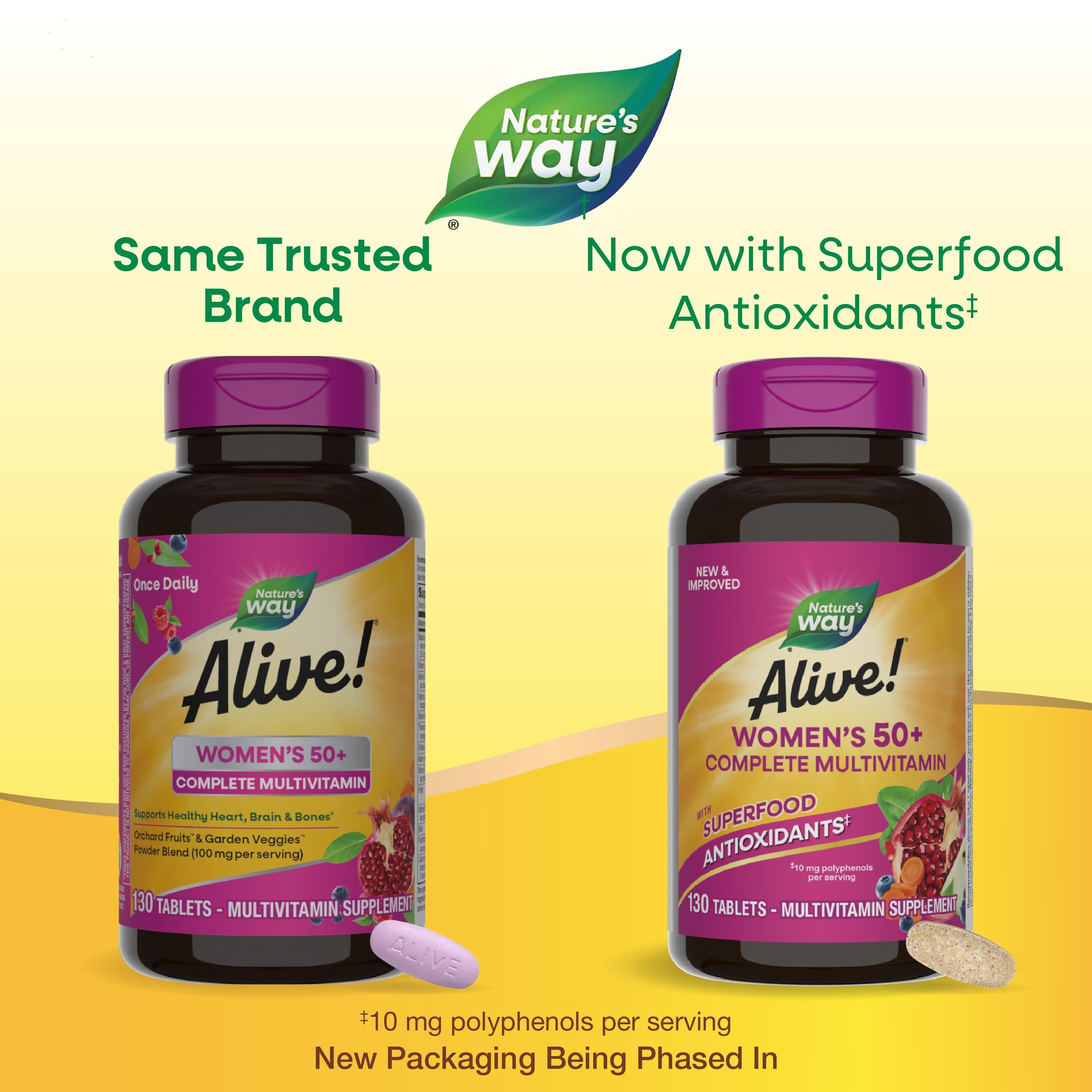 Nature's Way Alive! Women's 50+ Complete Multivitamins, Supports Healthy Heart, Brain, Bones Nature's WayAu supplements