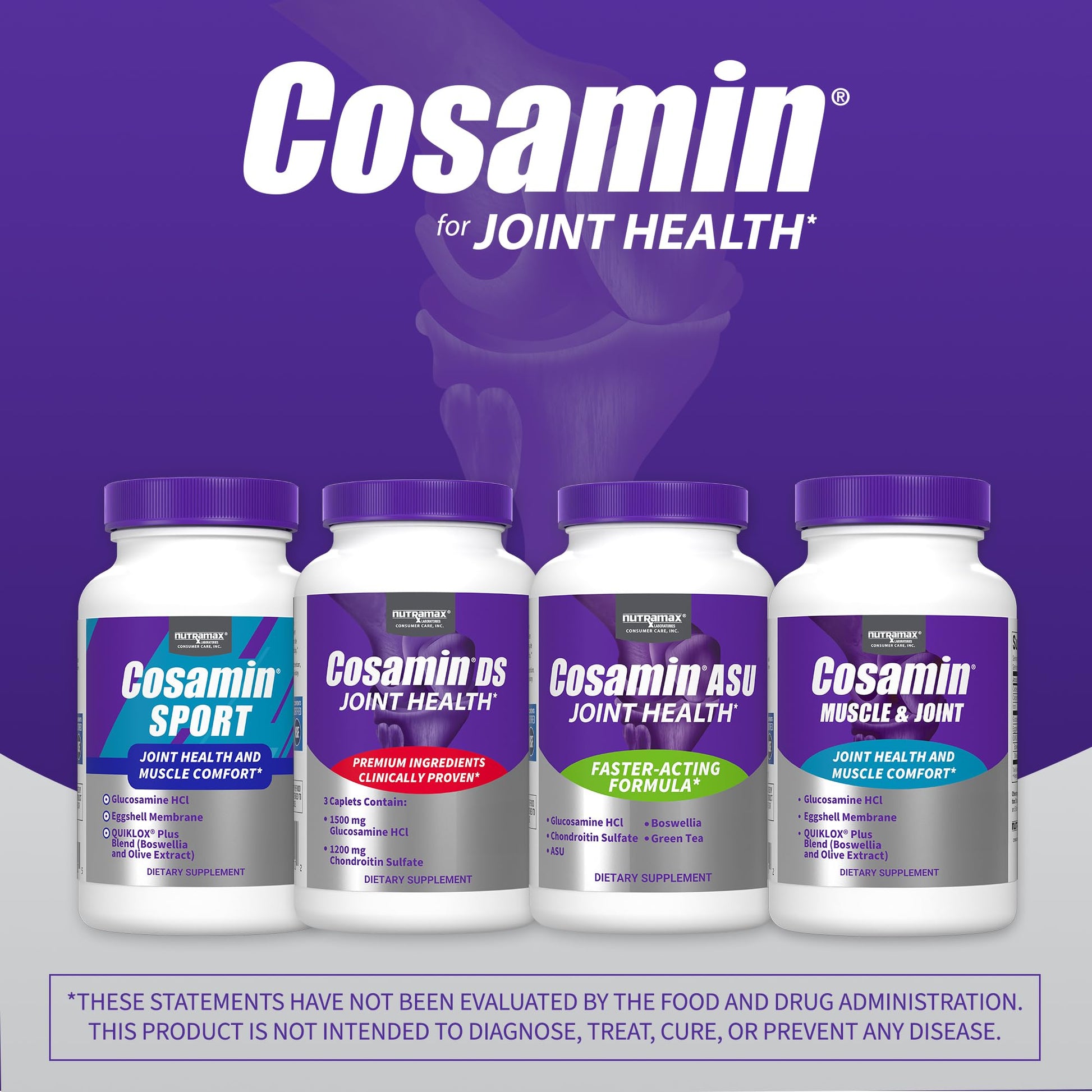 Cosamin Nutramax Muscle & Joint, Works to Decrease Cartilage Breakdown, Joint Health Supplement, Adult Men and Women Joint Health, 74 Capsules CosaminAu supplements