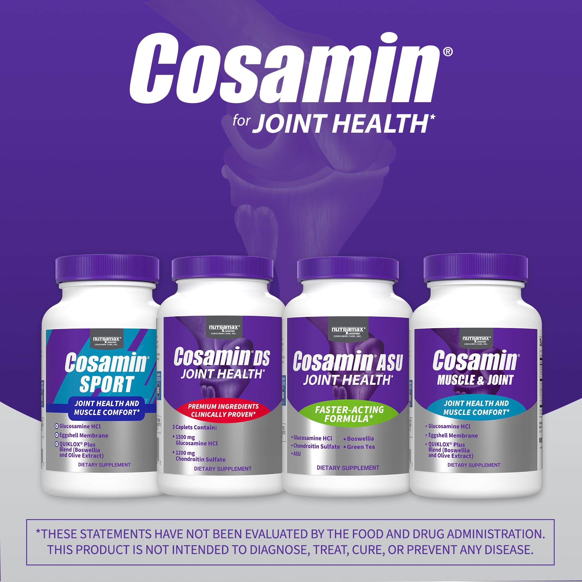 Cosamin Nutramax Muscle & Joint, Works to Decrease Cartilage Breakdown, Joint Health Supplement, Adult Men and Women Joint Health, 74 Capsules CosaminAu supplements