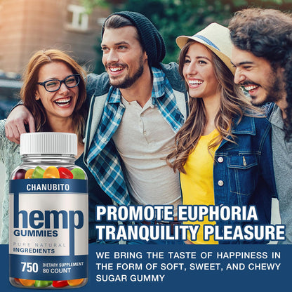 Hemp Gummies Organic High Potency Hemp Supplement - Pain, Sleep, Stress CHANUBITOUS supplements