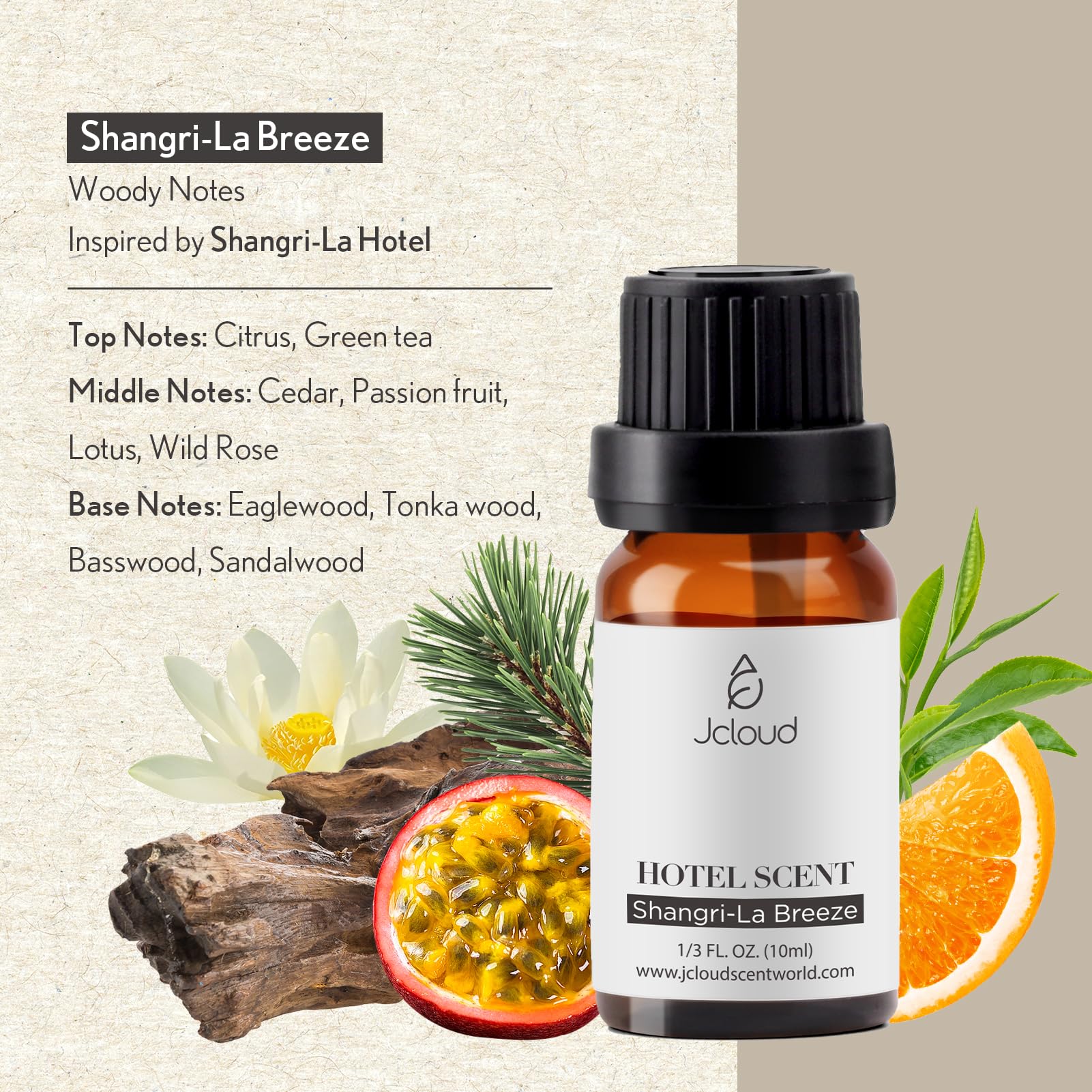 JCLOUD Shangri-La Breeze Essential Oil Inspired by Shangri-La Hotel | Hotel Collection - Pure Aromatherapy JCLOUDAu supplements