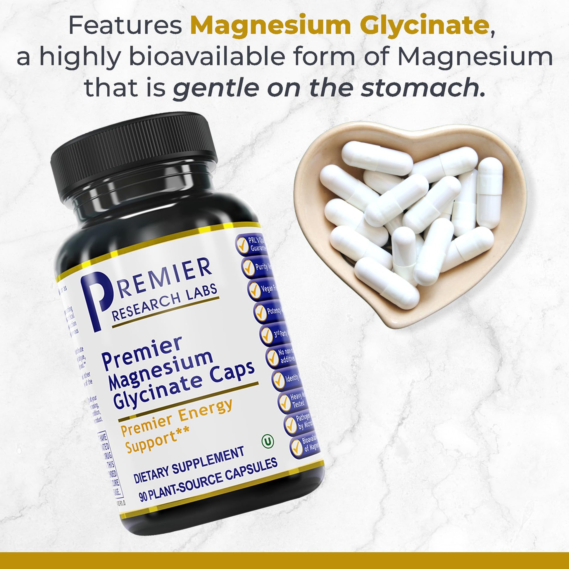 Premier Research Labs Magnesium Glycinate, Max BN-D, & AdrenaVen Supplement Bundle - Pure Magnesium, Liquid Vitamin B Complex for Liver & Brain Health, Adrenal Support for Women & Men - Pack of 3 Premier Research LabsAu supplements