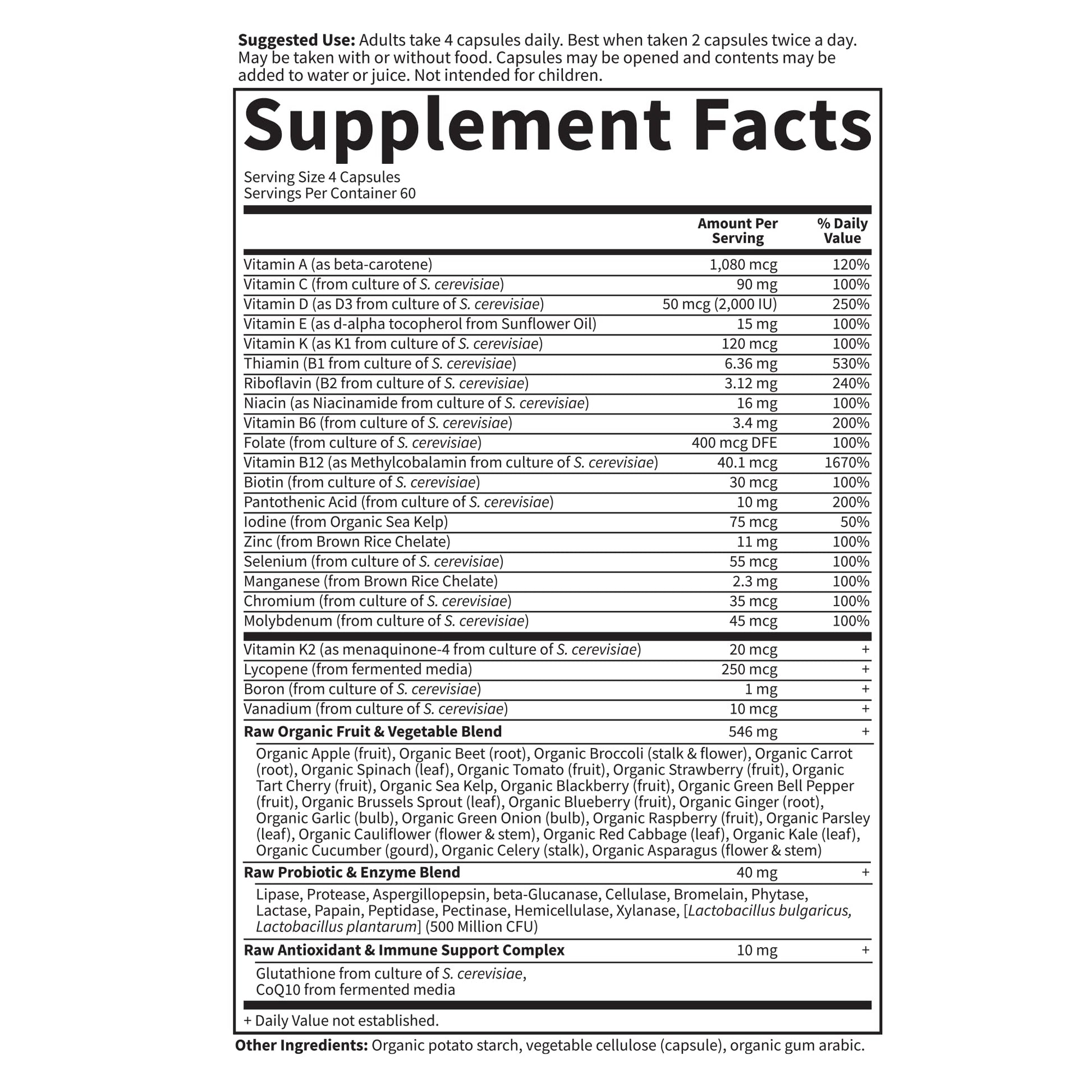 Garden of Life Multivitamin for Men - Vitamin Code 50 & Wiser Men's Raw Whole Food Vitamin Supplement with Probiotics Garden of LifeAu supplements