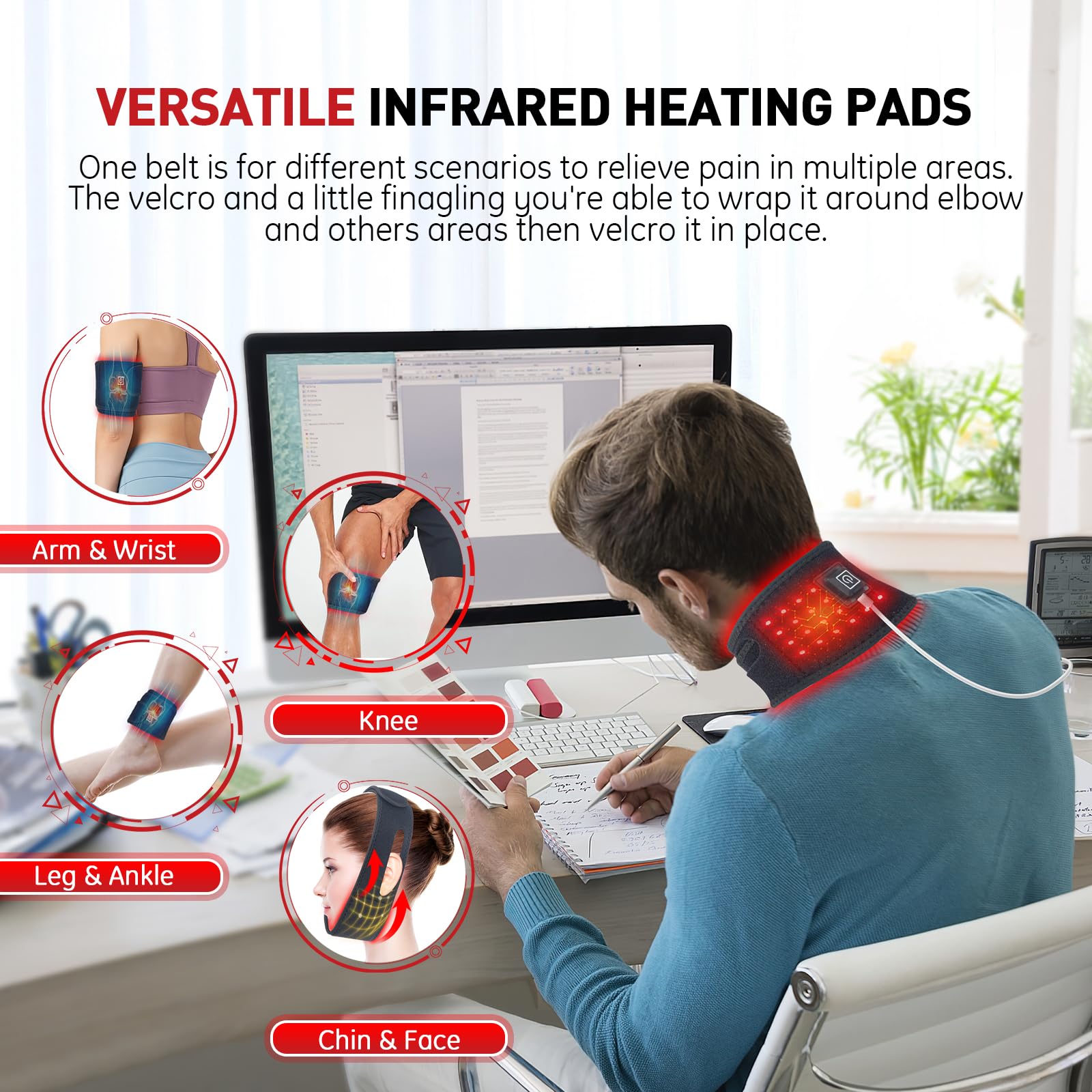 Rikimxin Red Light Therapy for Neck, 660nm Red Light and 850nm Near Infrared Light Therapy Pad RikimxinAu supplements