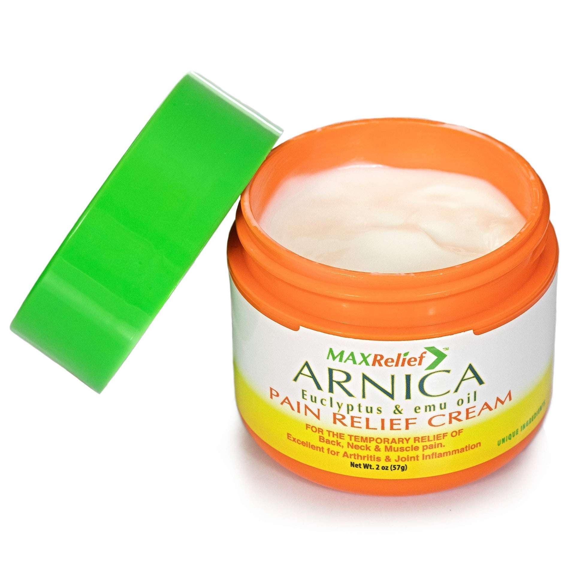 MaxRelief Arnica Montana Pain Cream - Advanced Formula for Deep Relief - Soothe Knee, Joint & Muscle Pain - Reduce Swelling, Joint Inflammation Fibromyalgia & Plantar Fasciitis Relief - Emu Oil 2oz MaxReliefAu supplements