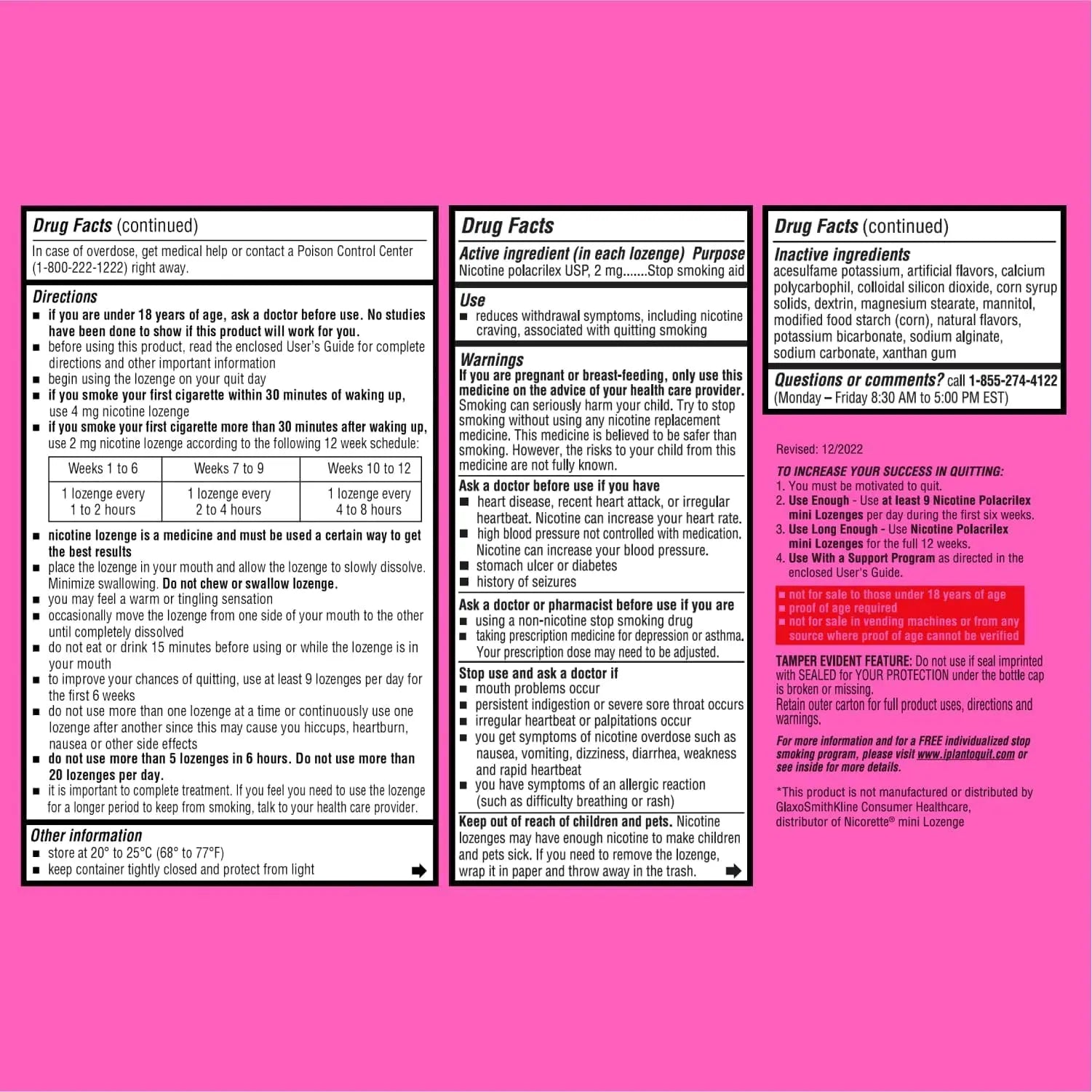 Blip NRT Nicotine Lozenge Mini's - 2mg Mint Flavor (27 Count) - Help Quit Smoking Aid, Reduce Cravings - Nicotine Replacement Blipnz supplements