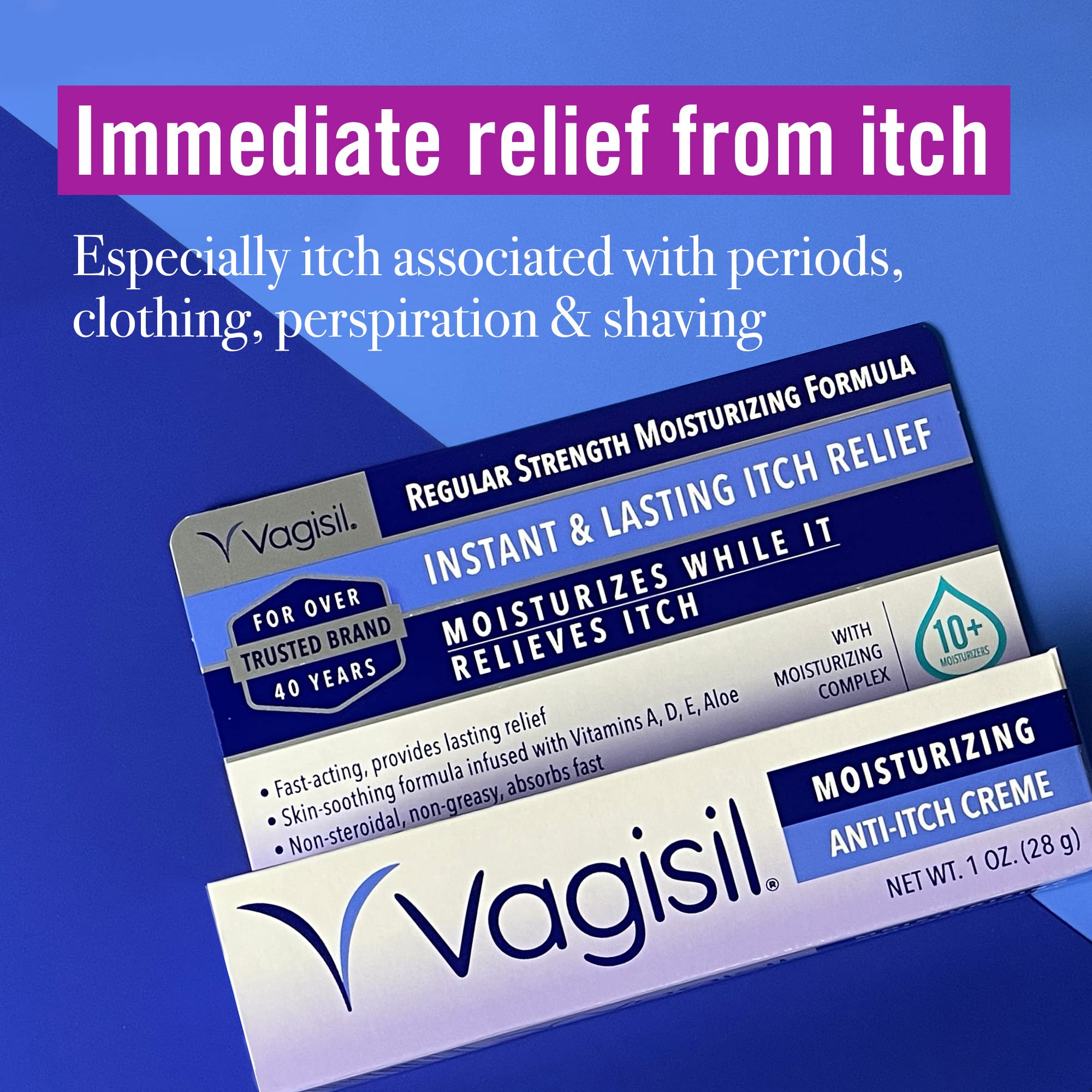 Vagisil Regular Strength Anti-Itch Feminine Cream for Women, Gynecologist Tested VagisilAu supplements