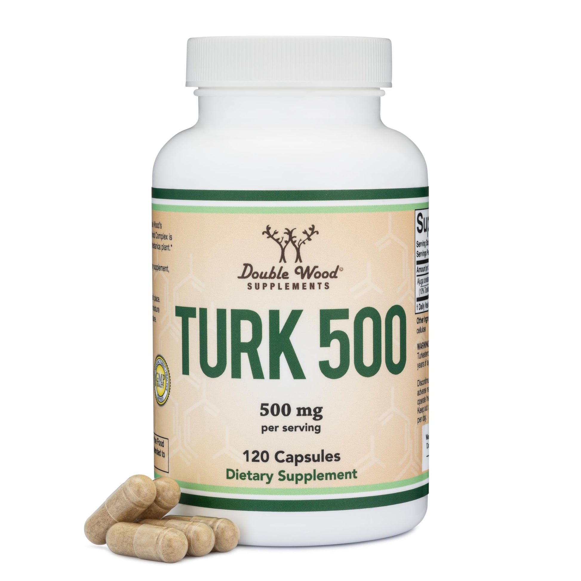 Turkesterone Supplement 500mg, 120 Capsules (Ajuga Turkestanica Extract Std. to 10% Turkesterone) Similar to Ecdysterone for Men's Health Support (Manufactured and Tested in the USA) by Double Wood Double Wood SupplementsAu supplements