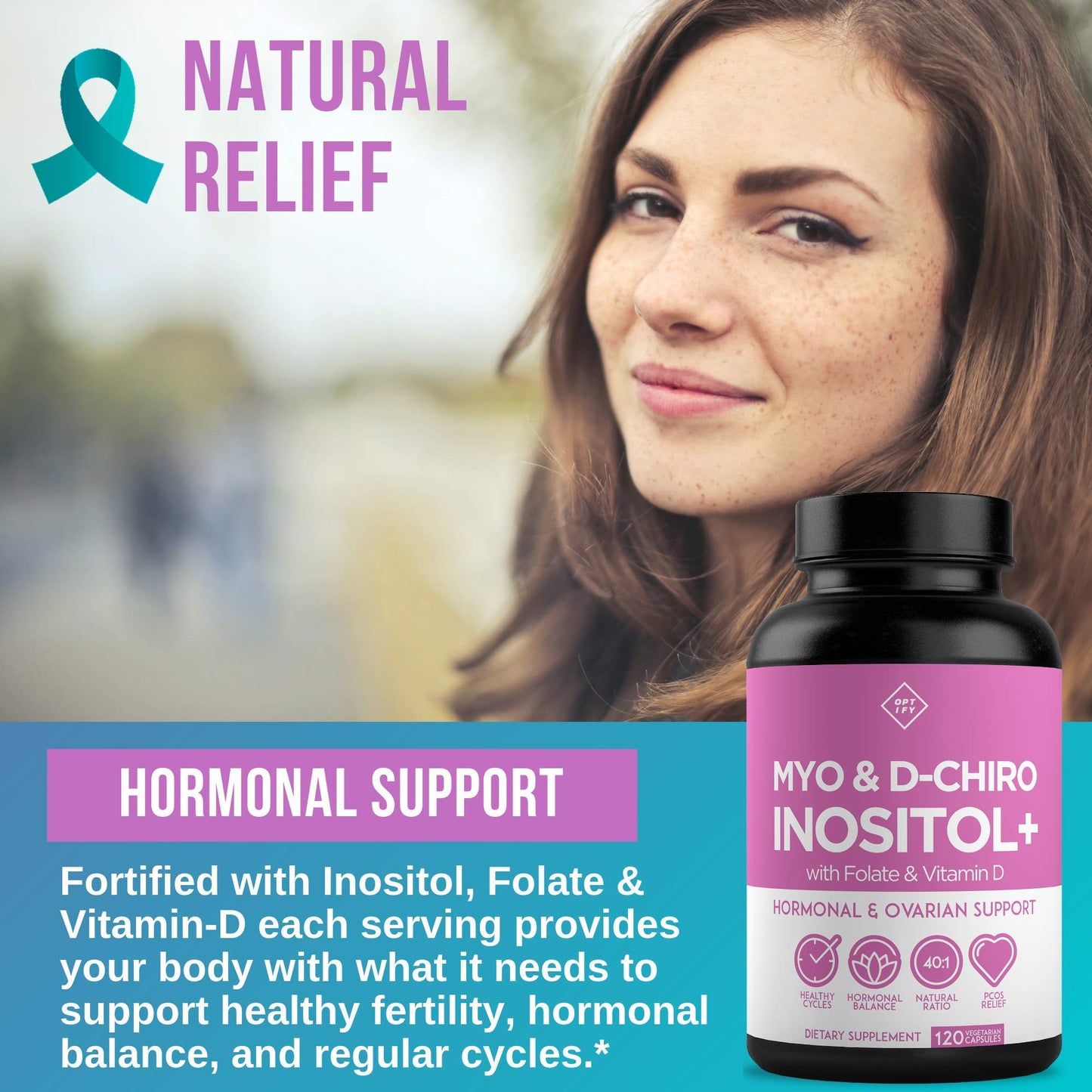 Premium Inositol Supplement Bundle - Myo-Inositol and D-Chiro Inositol Plus Folate OptifyUS supplements