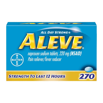 Aleve Caplets, Naproxen Sodium 220 mg (NSAID), Pain Reliever/Fever Reducer, #1 Orthopedic Surgeon Recommended, 270 Count AleveAu supplements