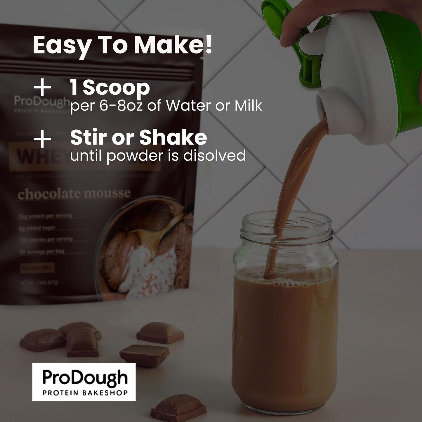 ProDough Gourmet Whey Isolate Hydrolized Protein Powder for Shake Mix- Easy Digest ProDough Protein BakeshopUS supplements