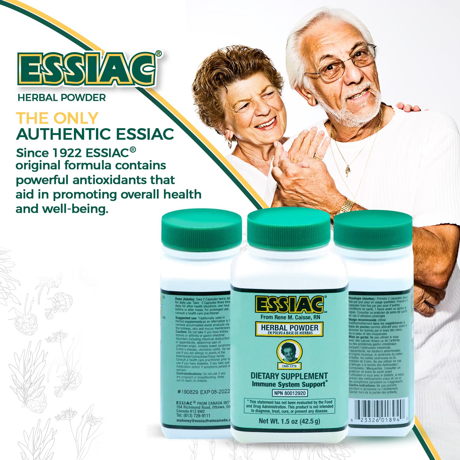 Essiac PowderESSIAC Original Herbal Tea Powder – 1.5 oz Bottle | Powerful Antioxidant Blend to Help Promote Overall Health & Well-Being | Original Formula from 1922 (1) EssiacAu supplements