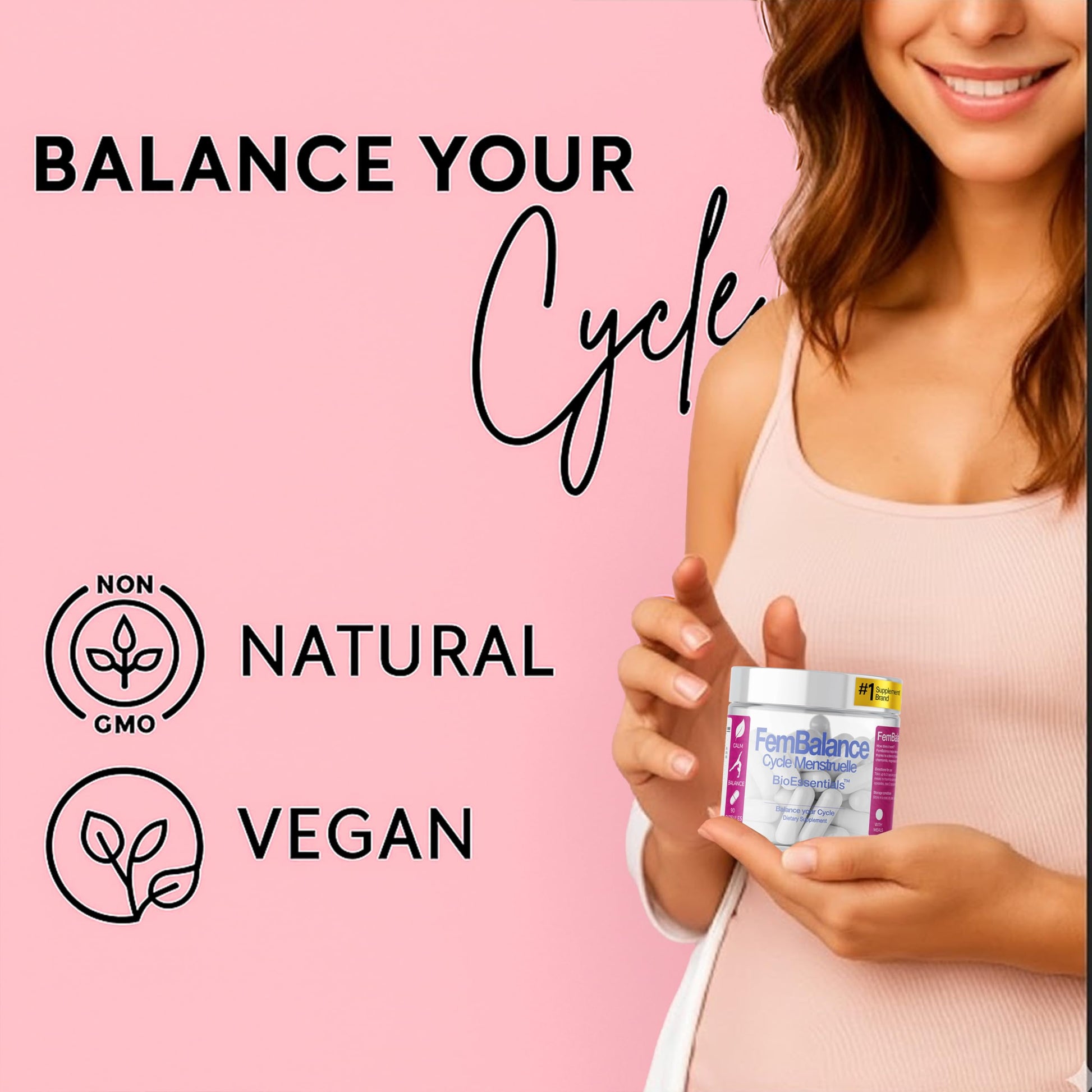 BioEssentials FemBalance® – Women’s Hormone Balance Supplement for PMS Support & Menstrual Cramp Relief - Ashwagandha, Magnesium & Chamomile for Hormonal Balance, Mood & Energy – 90 Vegan Capsules BioEssentialsAu supplements