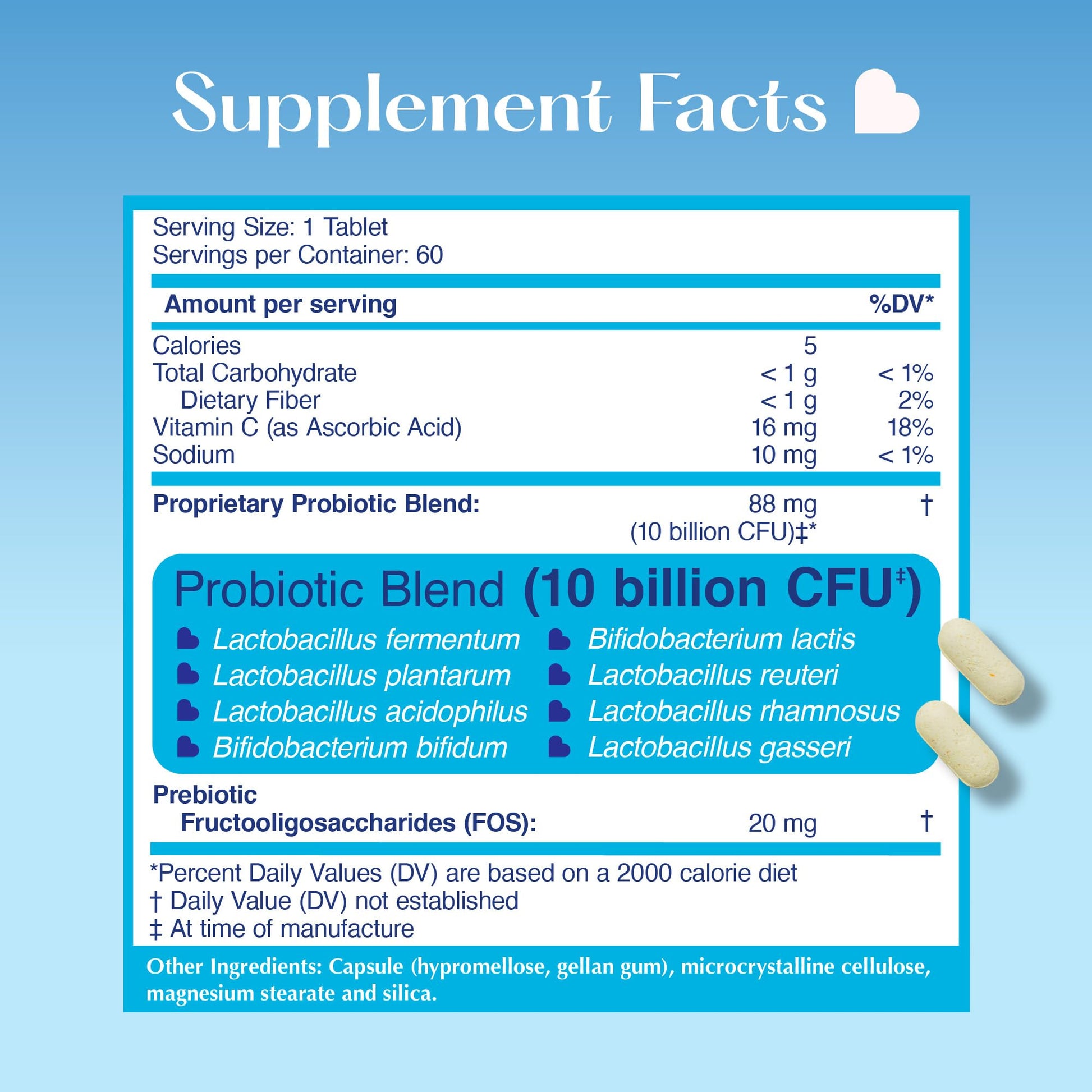 LOVEBUG Skinny Prebiotics and Probiotics for Women Digestive Health & Immune Support - 10 Billion CFU Probiotic Strains Gut Health, Gas, Constipation & Bloating, 60ct LOVEBUGAu supplements