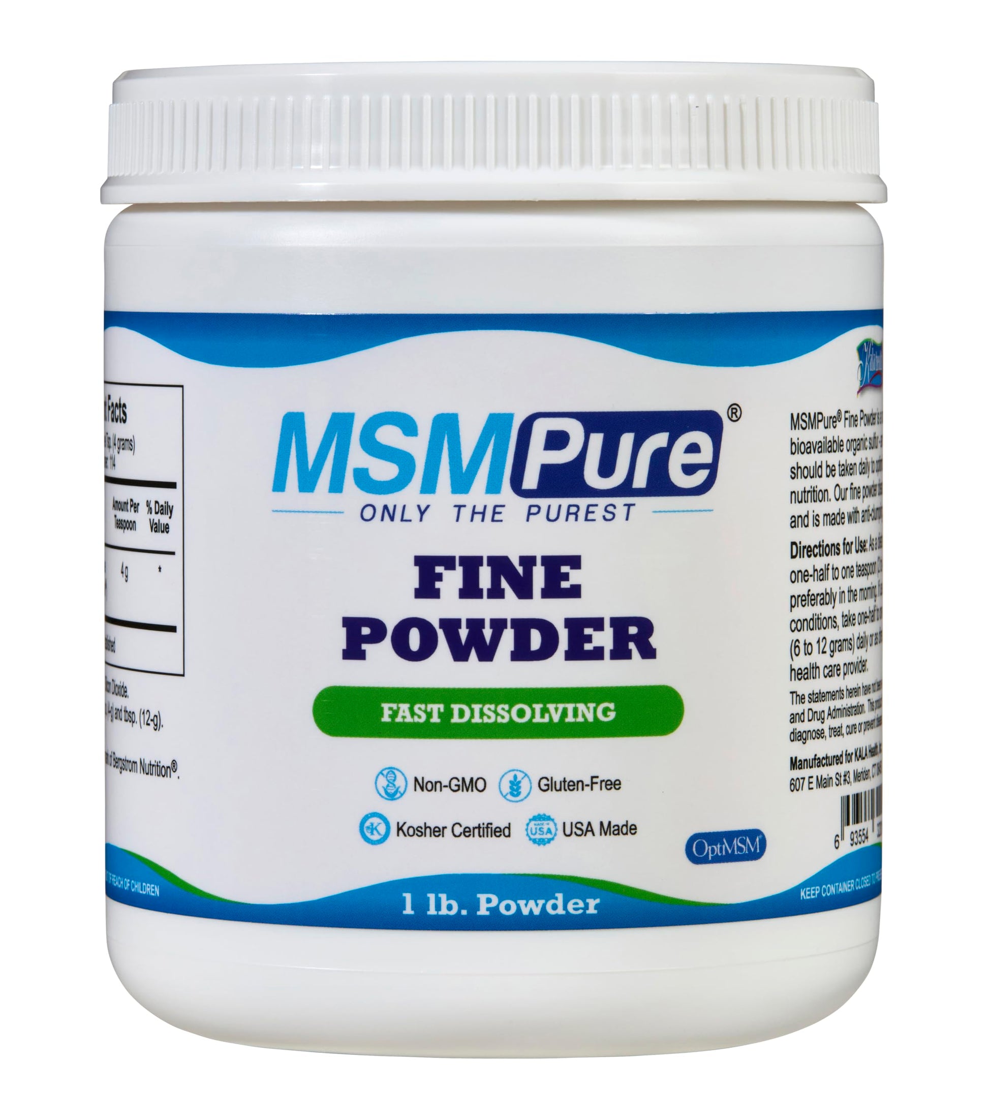 KALA HEALTH MSMPure Fine Powder 1lb and Muscle & Joint Cream 2oz Bundle KALA HEALTHAu supplements