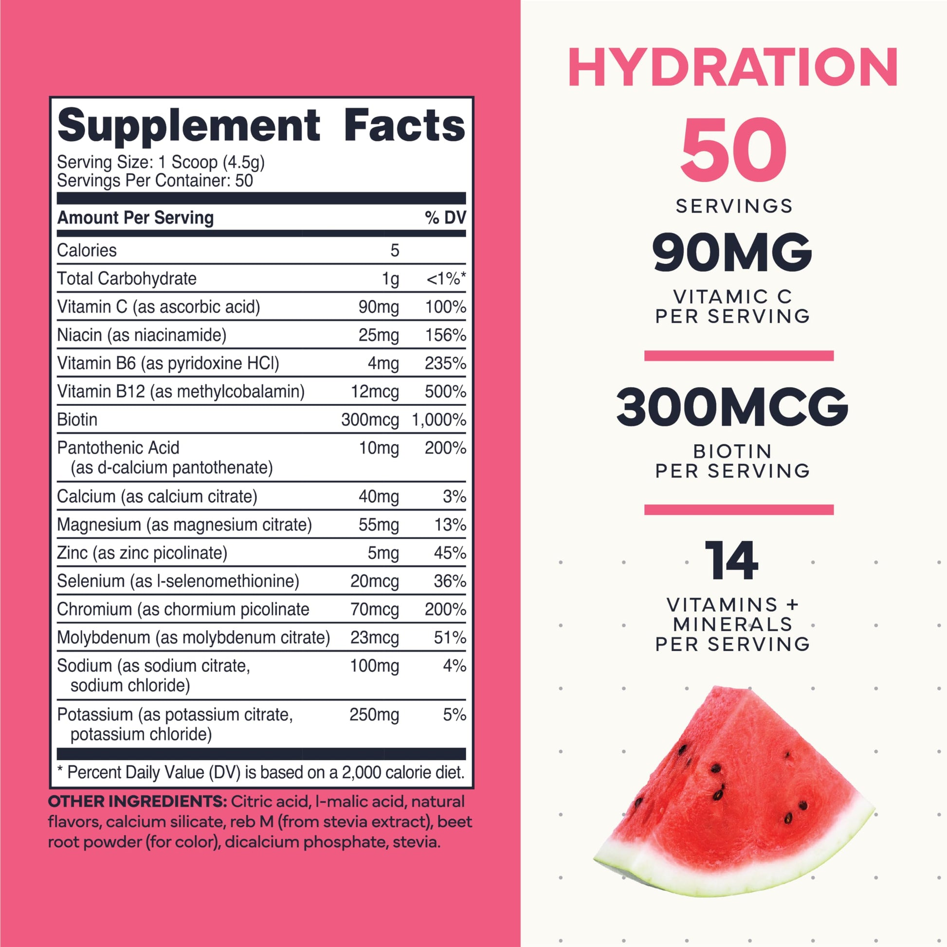 Type Zero Clean Electrolytes Hydration Powder Drink Mix + 14 Essential Vitamins & Minerals - Sugar Free, Zero Artificial Ingredients - Watermelon Flavor, 50 Servings Type ZeroUS supplements