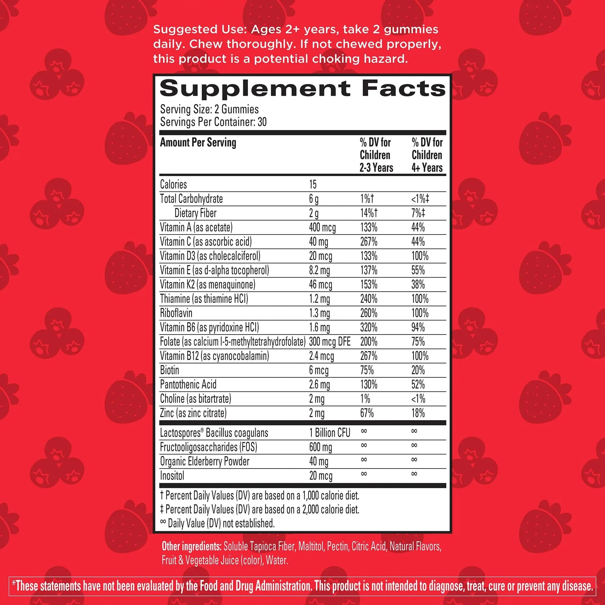 Hyland's Kids Multivitamin + Digestive Support Children's Supplement, Sugar Free Mixed Berry Flavored Gummies with Probiotics & Fiber, 60ct Bottle Hyland'sAu supplements
