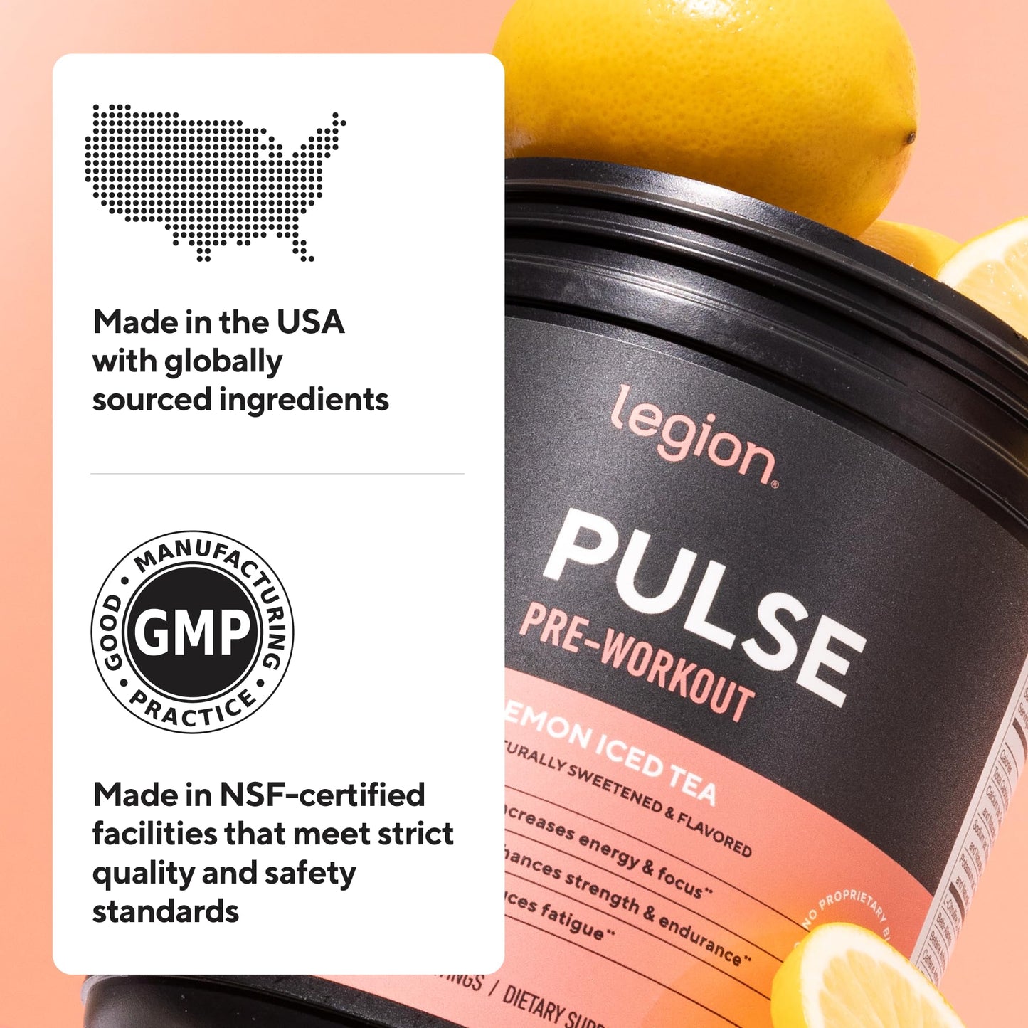 LEGION Pulse Pre Workout Supplement - All Natural Nitric Oxide Preworkout Drink to Boost Energy, Creatine Free, Naturally Sweetened, LEGIONUS supplements