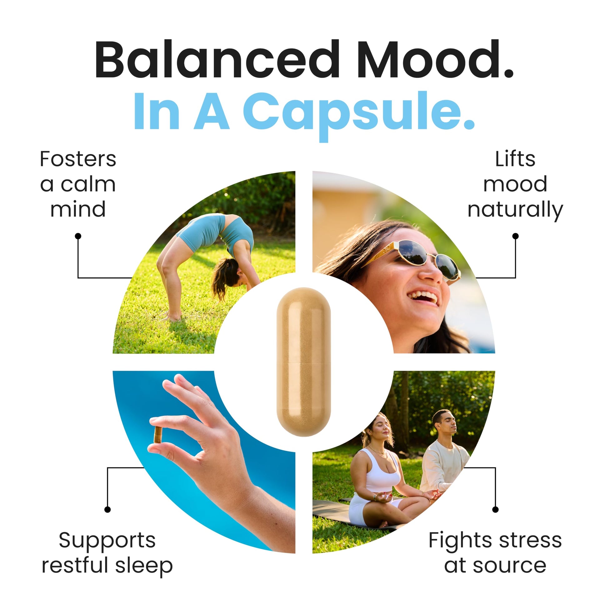 Ultisana UltiChill Stress Relief Supplement, Non-Drowsy | for Enhanced Mood, Immune Booster & Sleep Support | Magnesium Glycinate, Vitamin B6, KSM-66 Ashwagandha, Turmeric & 5-HTP | Non-GMO, 60 Count UltisanaAu supplements