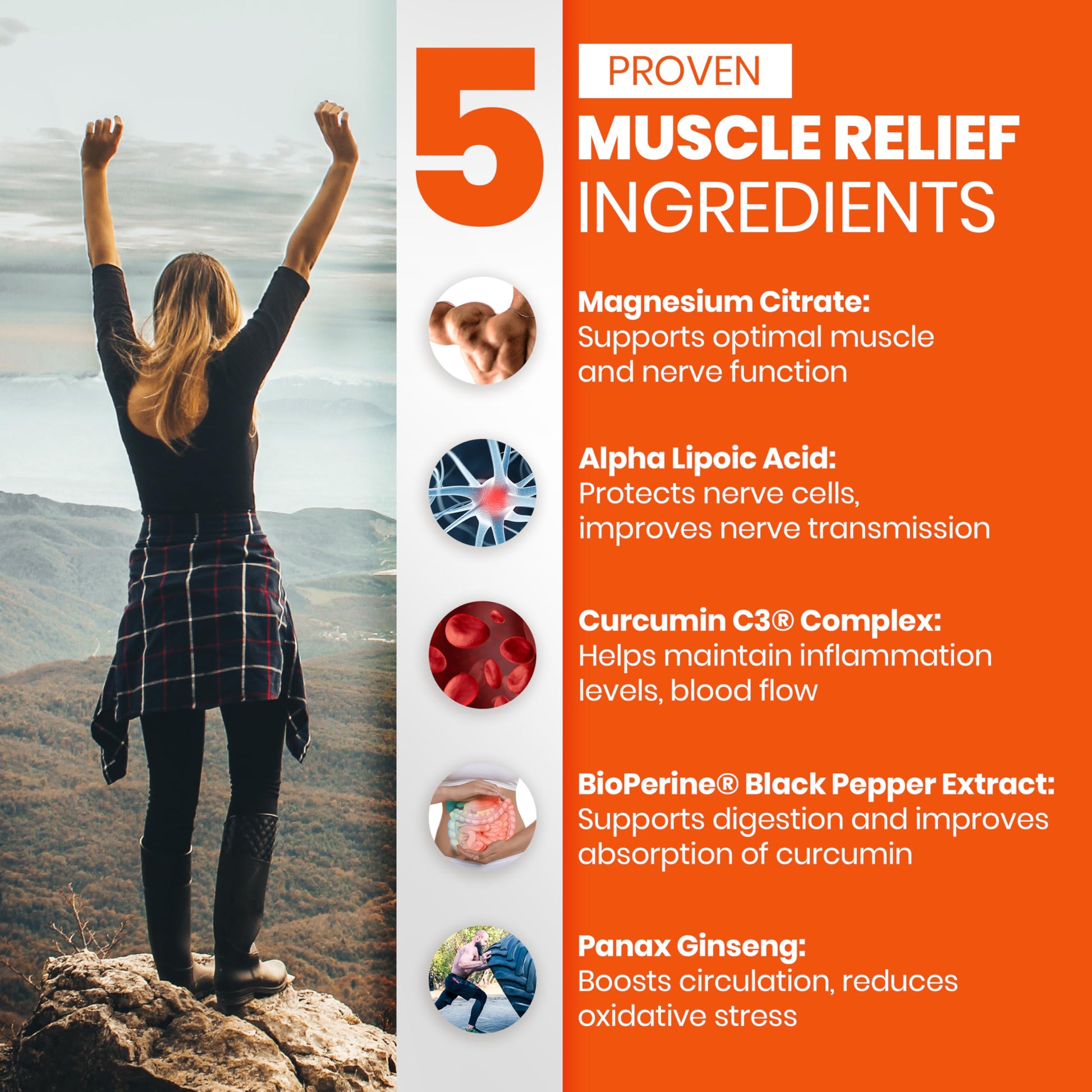 SaltWrap Mag 3D – Daytime (Non-Drowsy) Leg Cramp & Muscle Relief Support - Natural Supplement for Muscle and Nerve Health with Turmeric, Alpha Lipoic Acid & Magnesium SaltWrapAu supplements