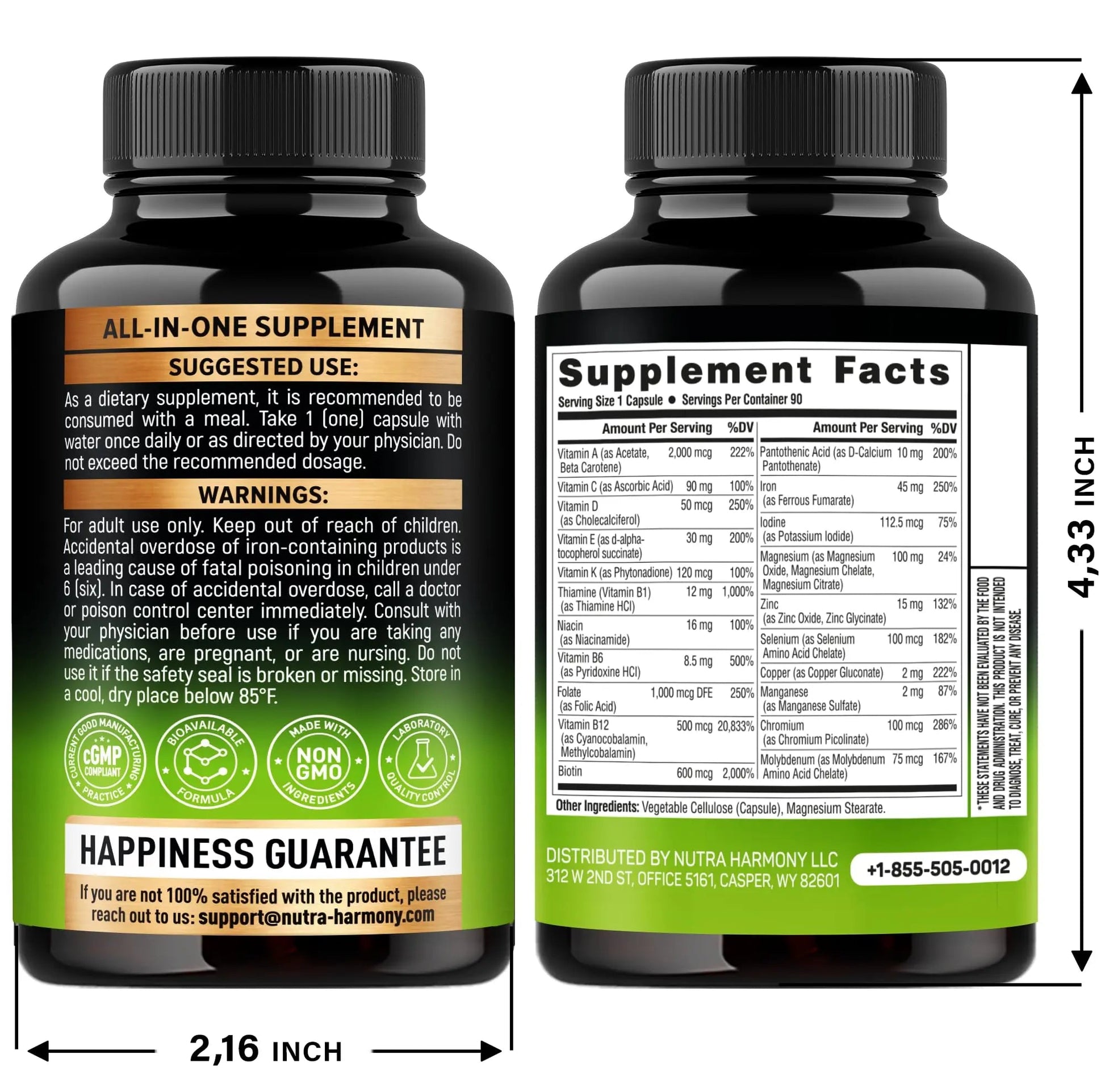 Bariatric Multivitamin Capsules & Organic Vitamin B12 Drops NUTRAHARMONYAu supplements