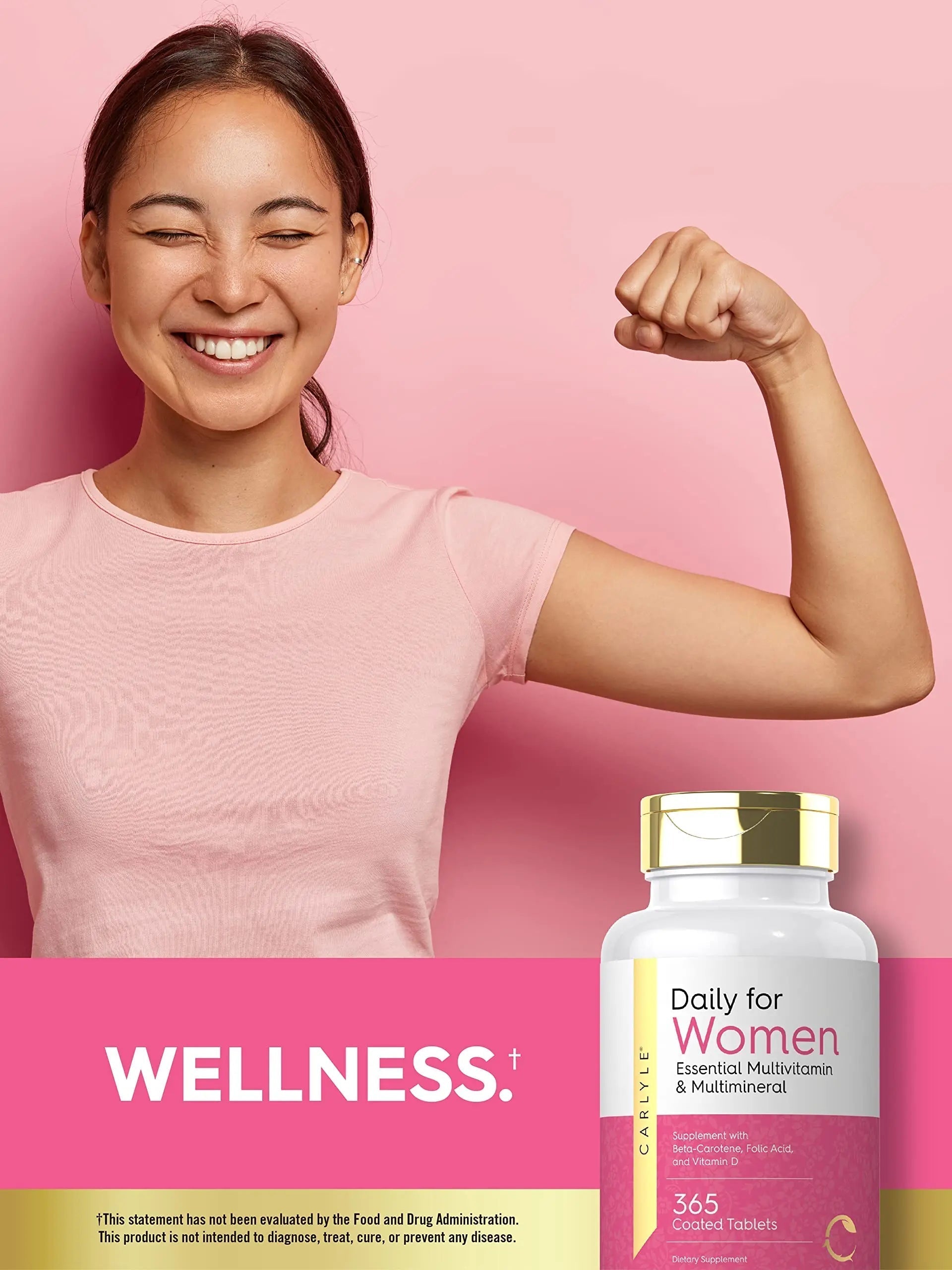 Carlyle Women's Daily Multivitamin and Multimineral Supplement | 365 Tablets | Beta-Carotene, Folic Acid and Vitamin D | Non-GMO, Gluten Free Pills CarlyleAu supplements