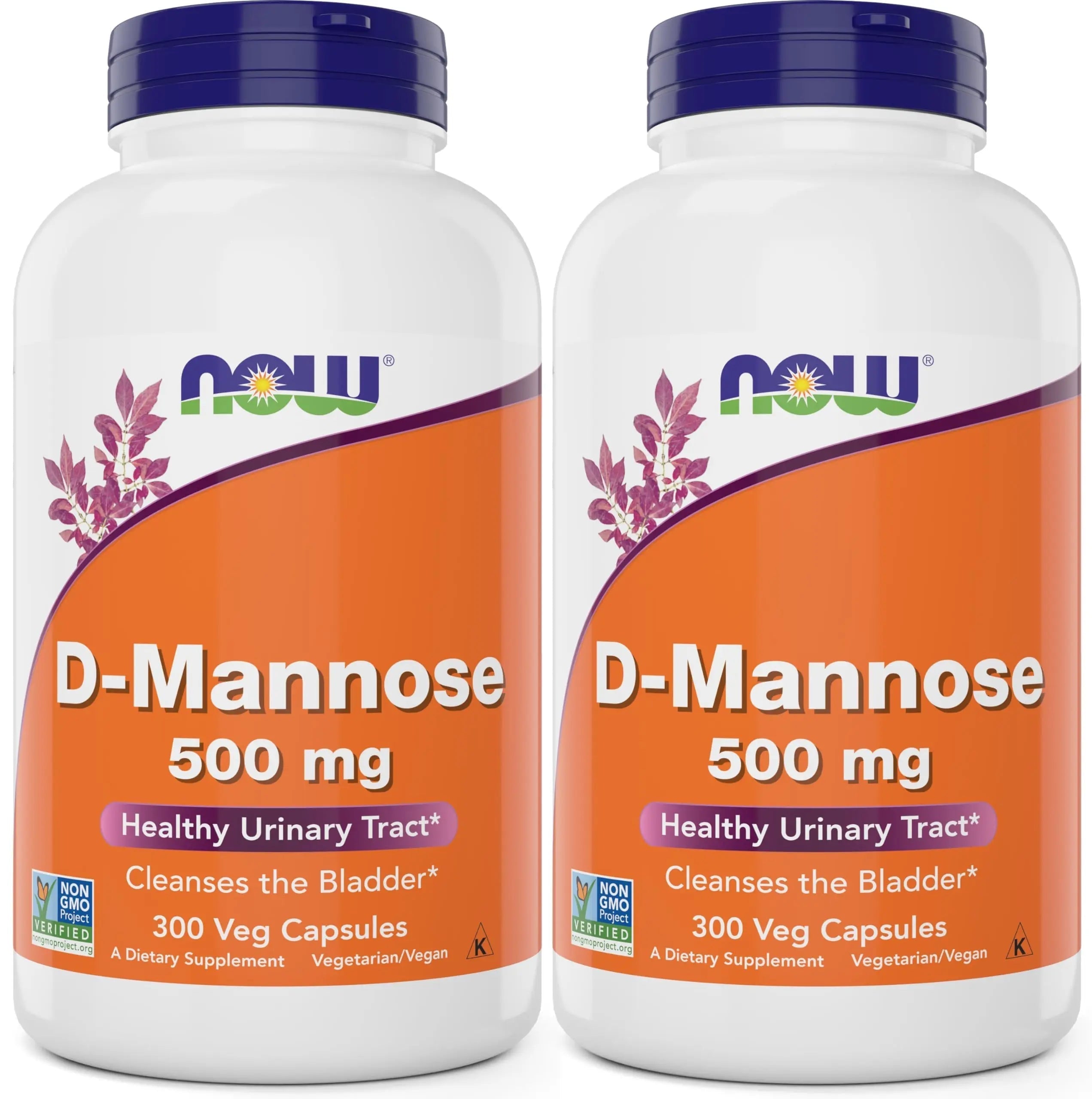 Now D-Mannose 500 mg, 300 Capsules (Pack of 2) - Vegan Non GMO Supplement for Women and Men - Supports Healthy Urinary Tract, Cleanses The Bladder NOW FoodsAu supplements