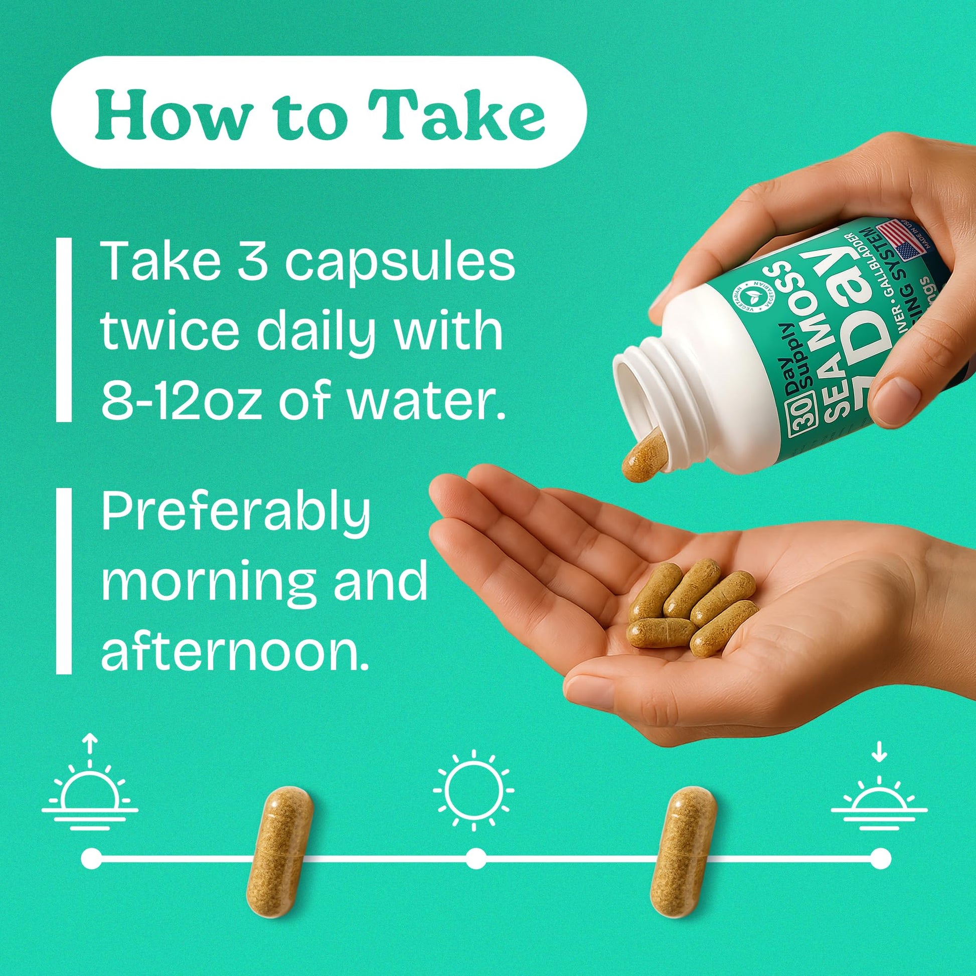 Atlantic Naturals Sea Moss Capsules – 7 Day Herbal Blend for Liver & Gallbladder Wellness – with Dandelion Root, Milk Thistle, Burdock Root, Red Clover & Chanca Piedra – 180 Count Sea Moss Capsules Atlantic NaturalsAu supplements