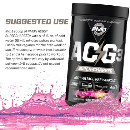 PMD Sports ACG3 Supercharged - Pre Workout - Powerful Strength, High Energy, Maximize PMDUS supplements