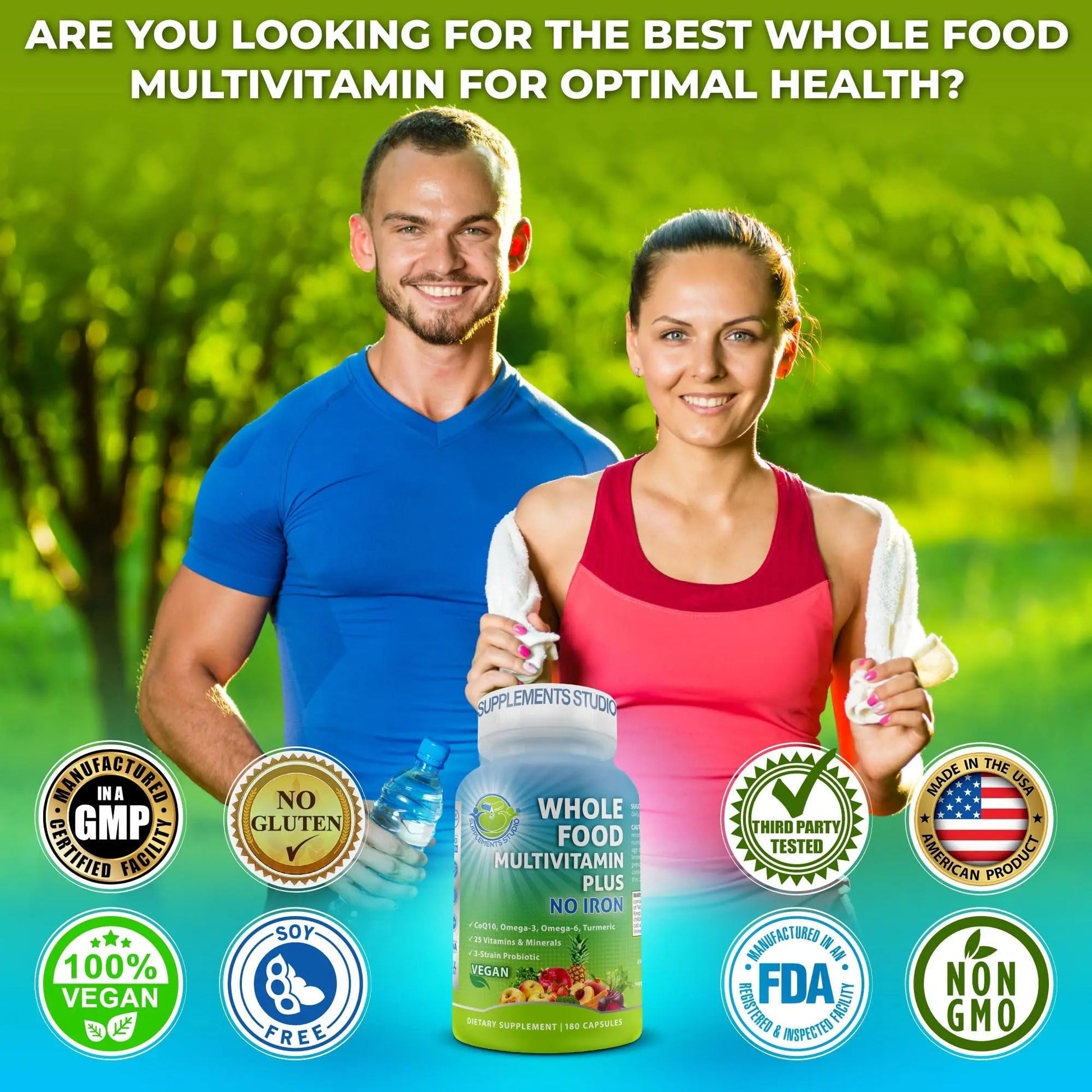 SUPPLEMENTS STUDIO Vegan Bone, Immune, & Energy Support Trio – Whole Food Multivitamin with Iron + Women’s Multivitamin with Iron SUPPLEMENTS STUDIOAu supplements