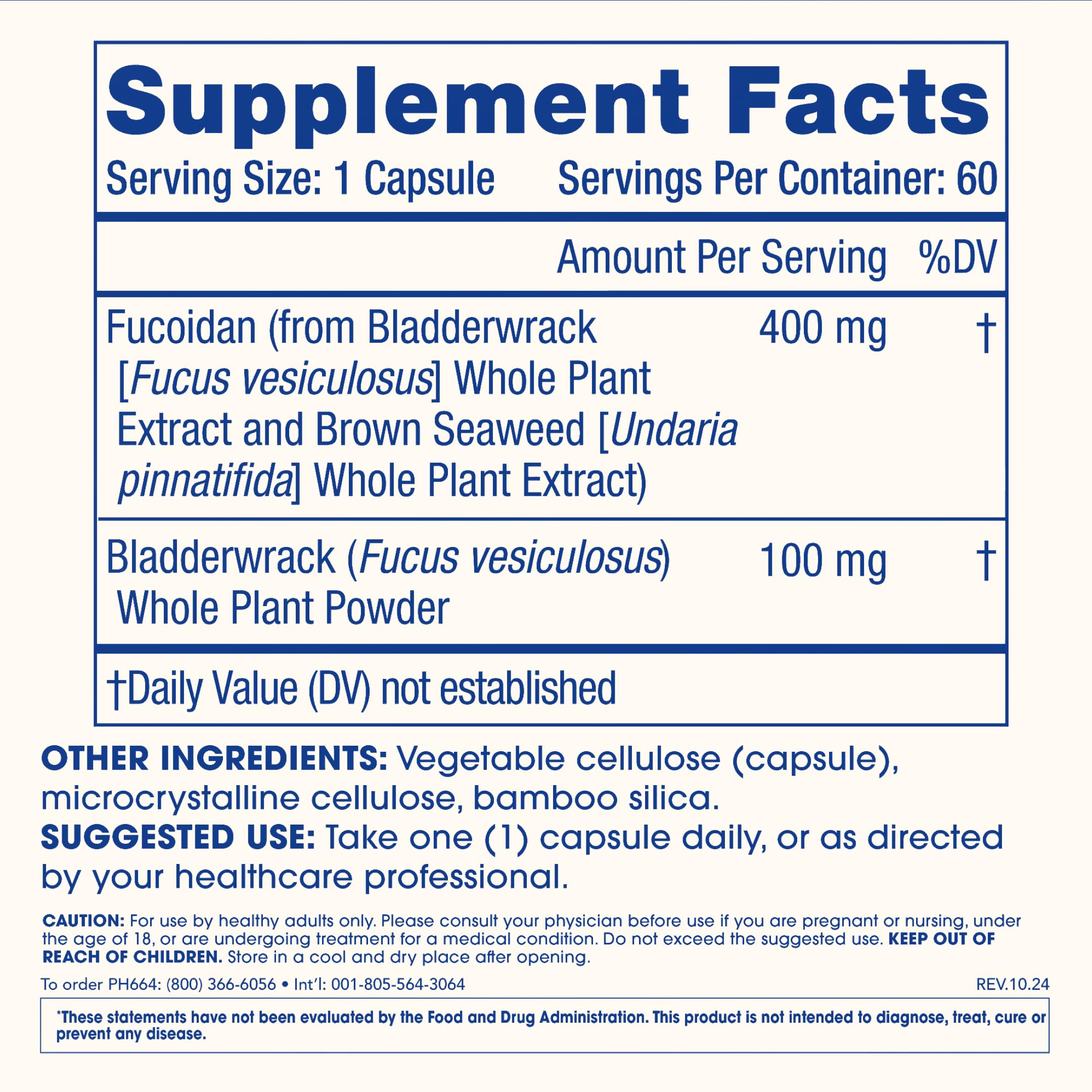 ProHealth Sirtuin 6 Activator | 60 Capsules | Fucoidan-Rich Seaweed Extract to Activate SIRT6 for Longevity, DNA & Cellular Support | Triple Lab-Tested, GMP-Manufactured in USA ProHealthAu supplements