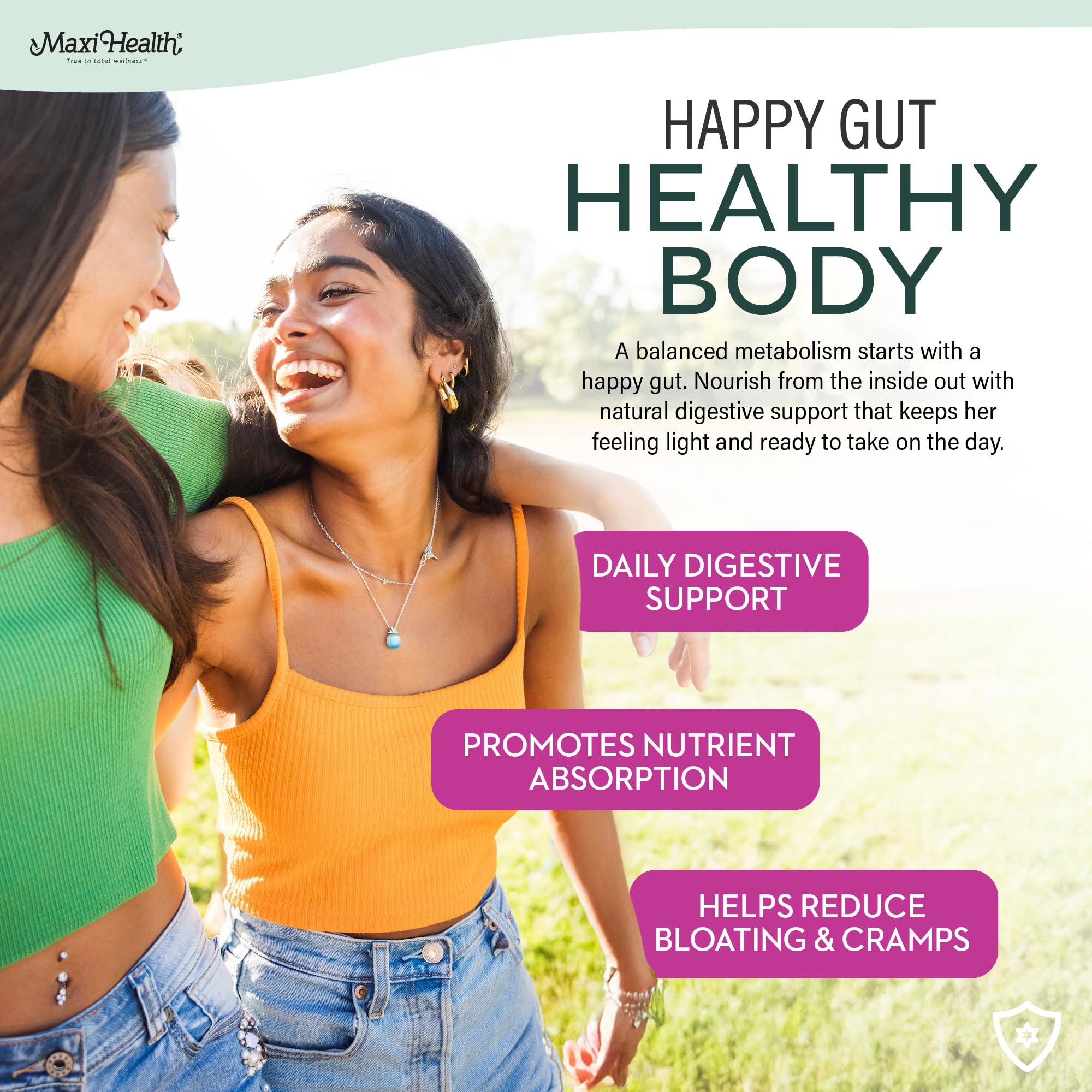 Teen Vitamins for Girls 12-17 - Teen Multivitamin D3, Iron, Calcium, Biotin, Zinc, Digestive Enzymes – Teenager Girl Multi Vitamins Maxi HealthUS supplements