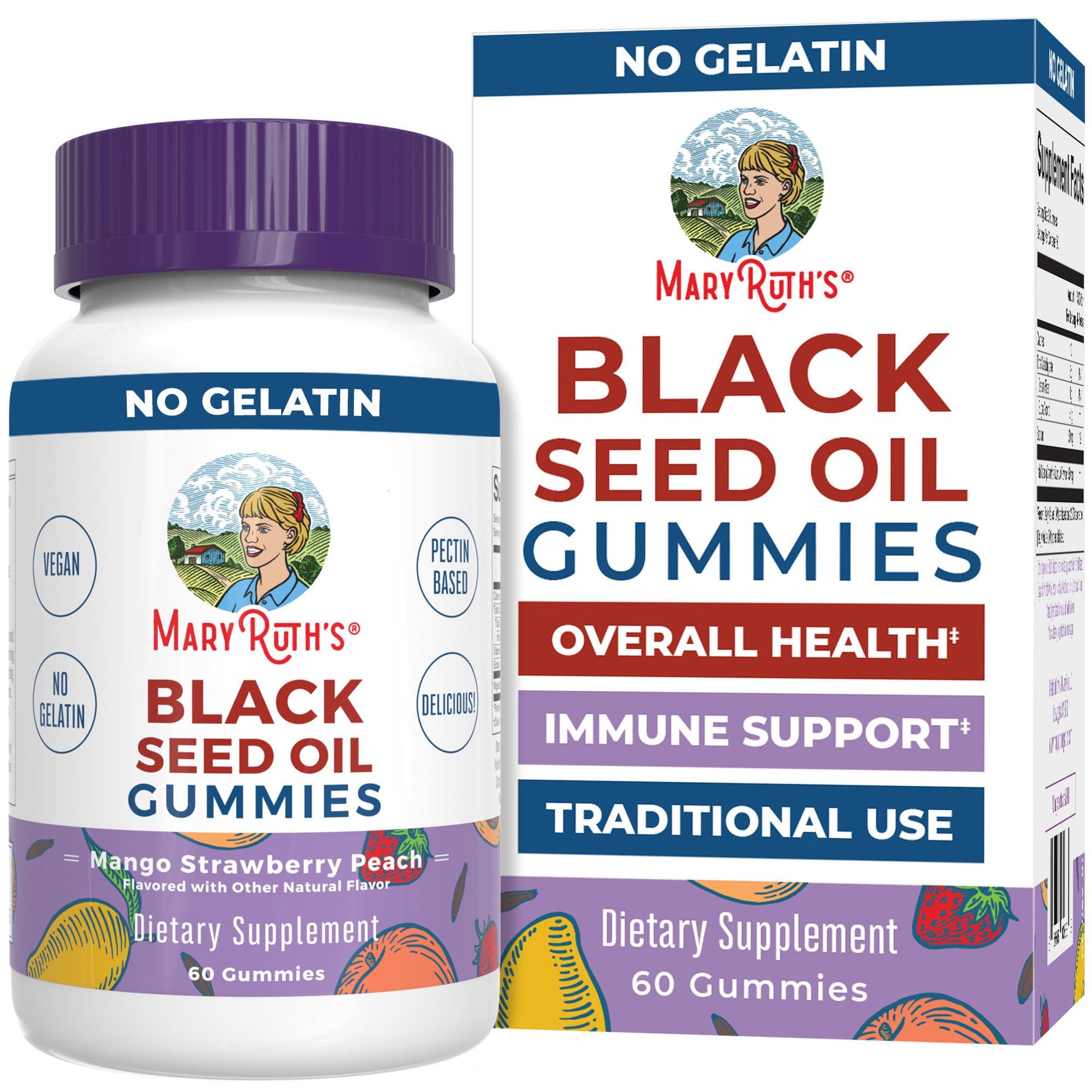 MaryRuth Organics Black Seed Oil Gummies | Black Cumin Seed Oil Supplement | Traditionally Used for Immune Support & Cardiovascular Health | Vegan | No Gelatin | Pectin Based | 60 Gummies MARYRUTH'SUS supplements