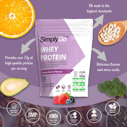 SimplyGo Whey Protein Powder | 900g | Simply Add 30g to Water, Juice or Shakes Simply SupplementsUS supplements