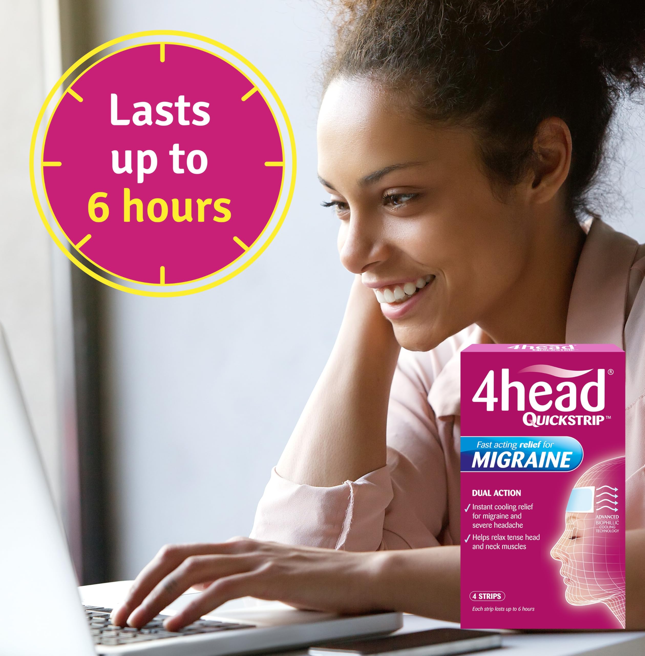 4Head Quickstrip Headache and Migraine Relief Strips - Pack of 4 4 HeadAu supplements